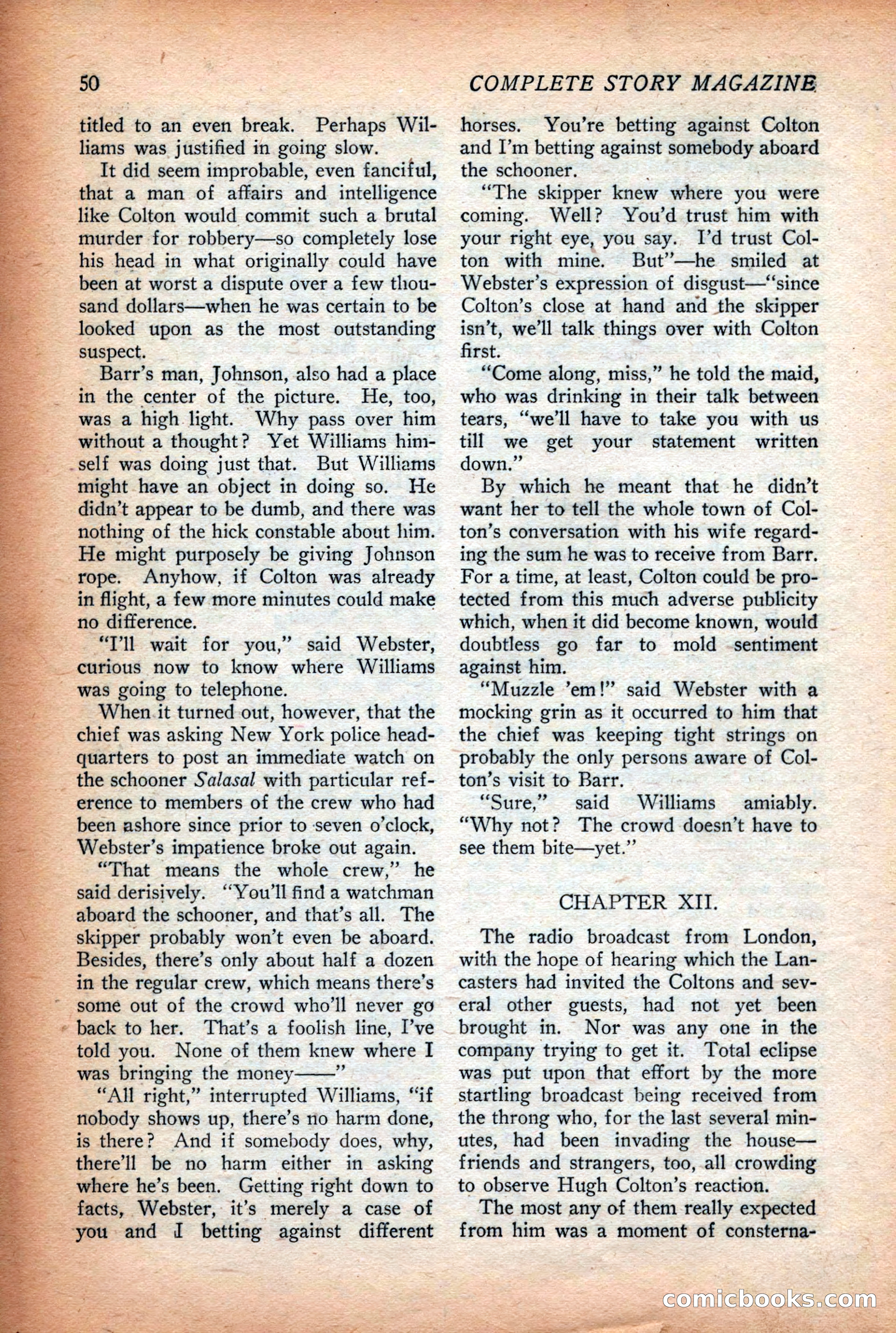 Complete Story Magazine, Vol. 4, No. 2 — page 60 of 170