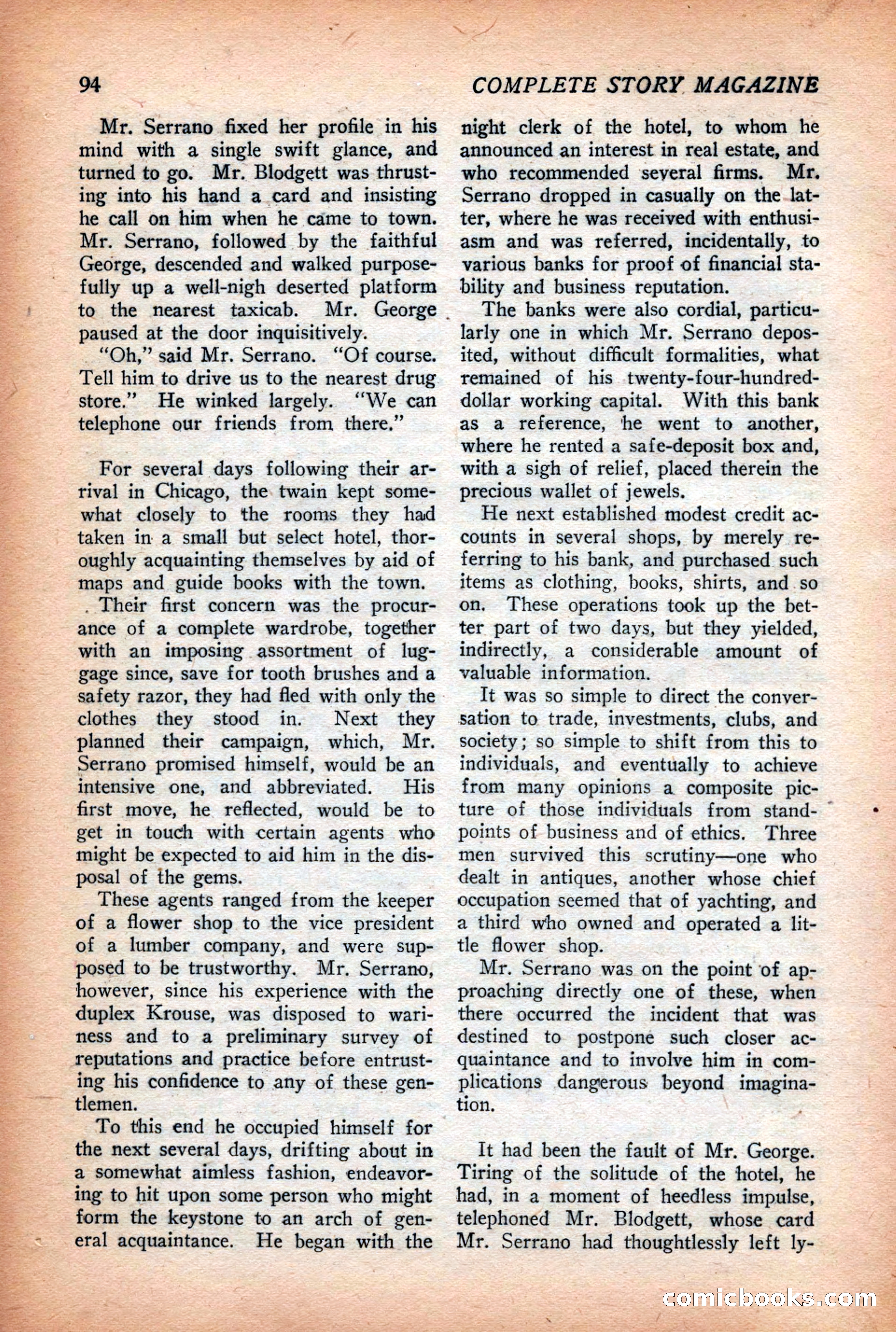 Complete Story Magazine, Vol. 4, No. 2 — page 104 of 170