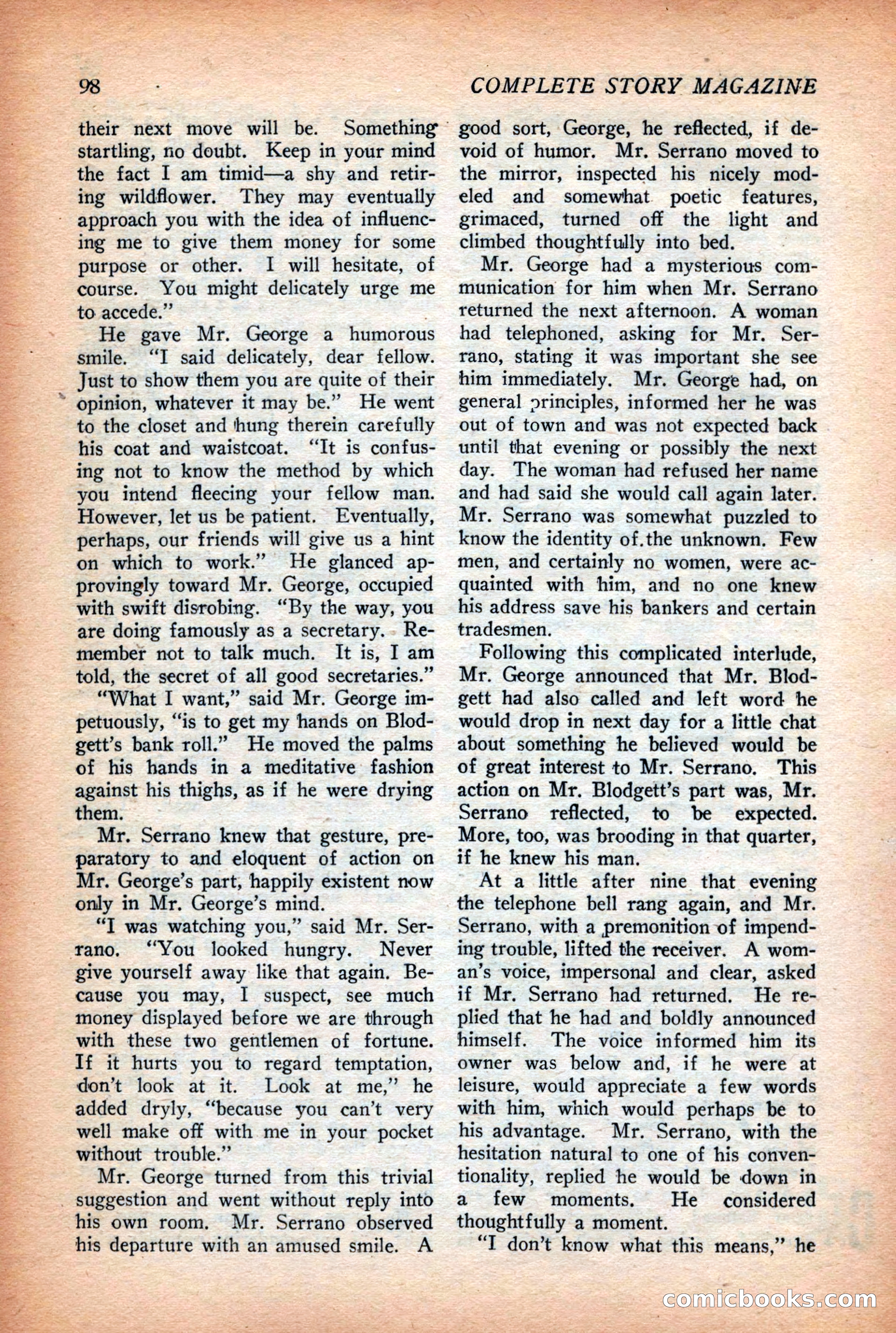 Complete Story Magazine, Vol. 4, No. 2 — page 108 of 170