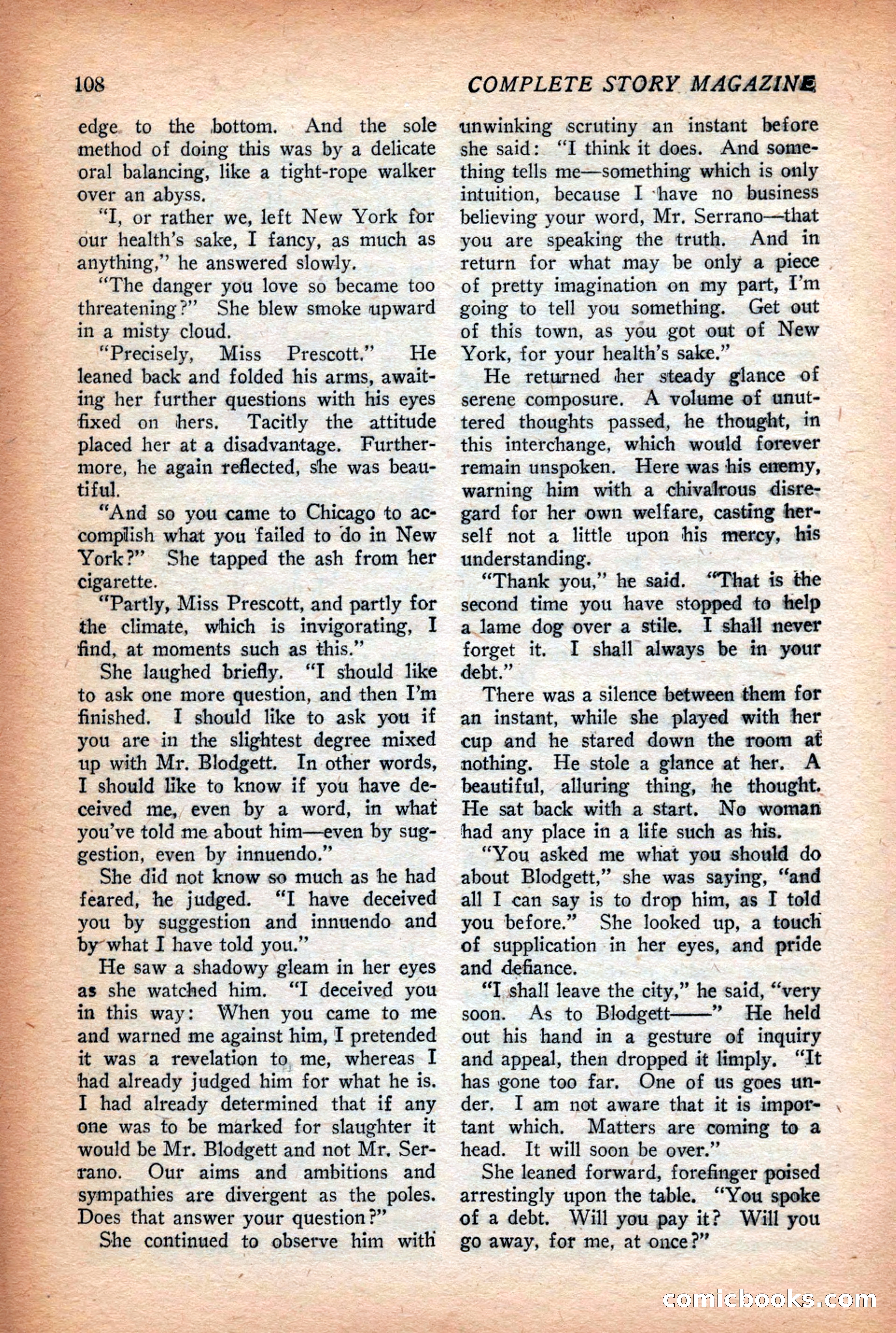 Complete Story Magazine, Vol. 4, No. 2 — page 118 of 170