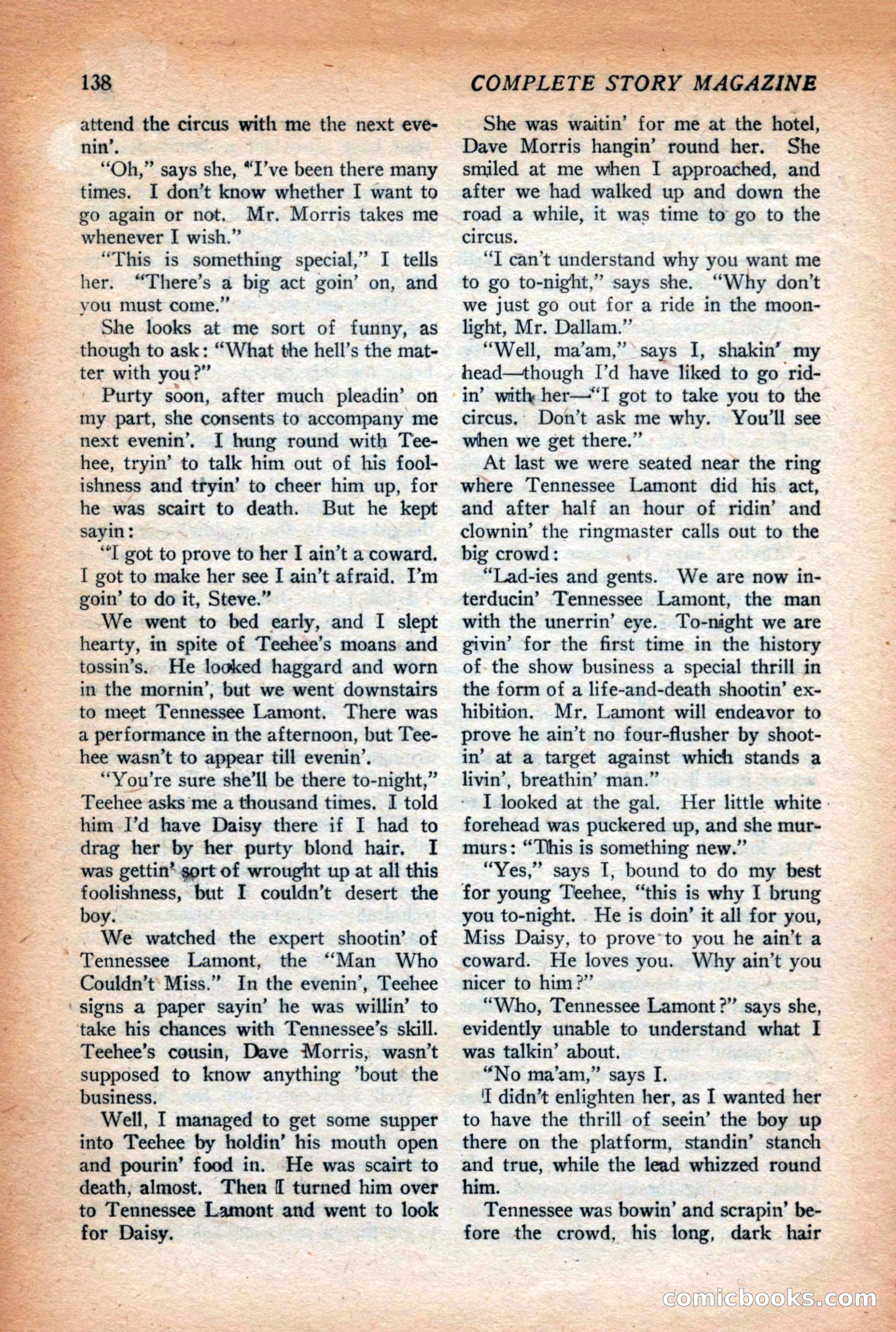 Complete Story Magazine, Vol. 4, No. 2 — page 148 of 170