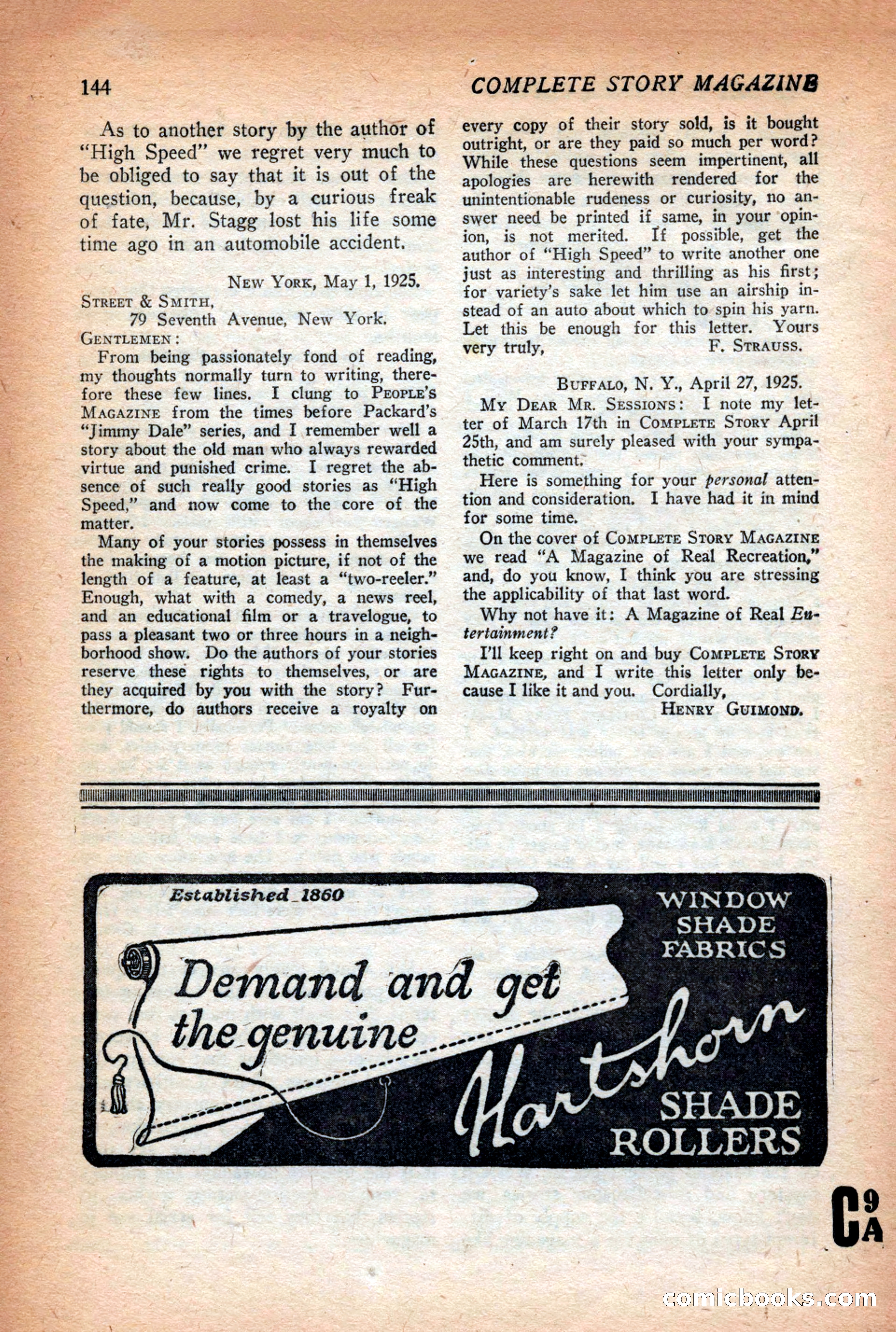 Complete Story Magazine, Vol. 4, No. 2 — page 154 of 170