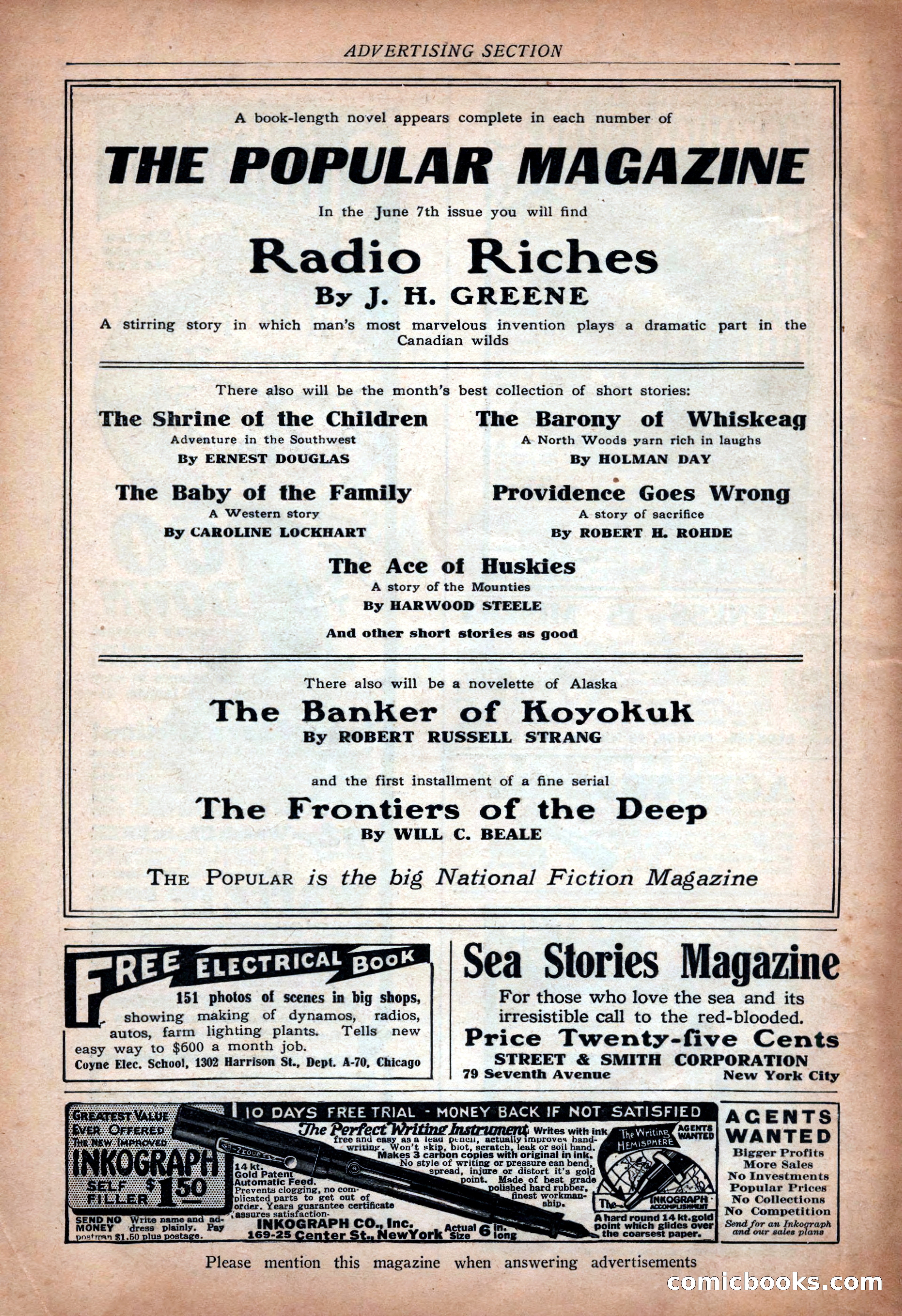Complete Story Magazine, Vol. 4, No. 2 — page 168 of 170