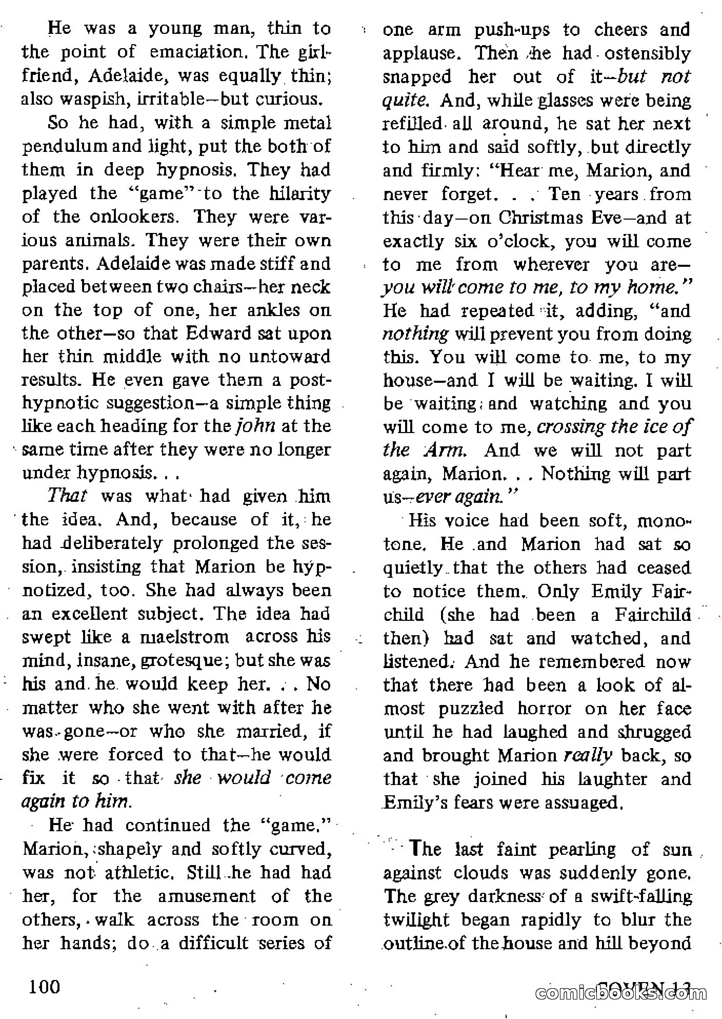 Coven 13, Vol. 1, No. 1 — page 100 of 148