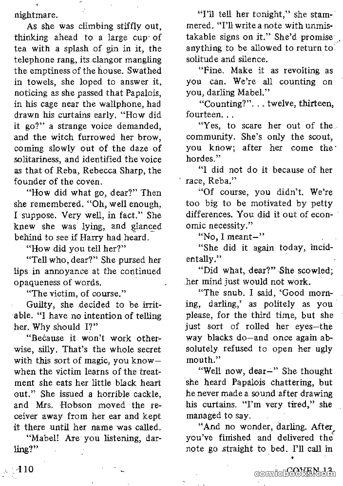 Coven 13, Vol. 1, No. 1 — page 110 of 148