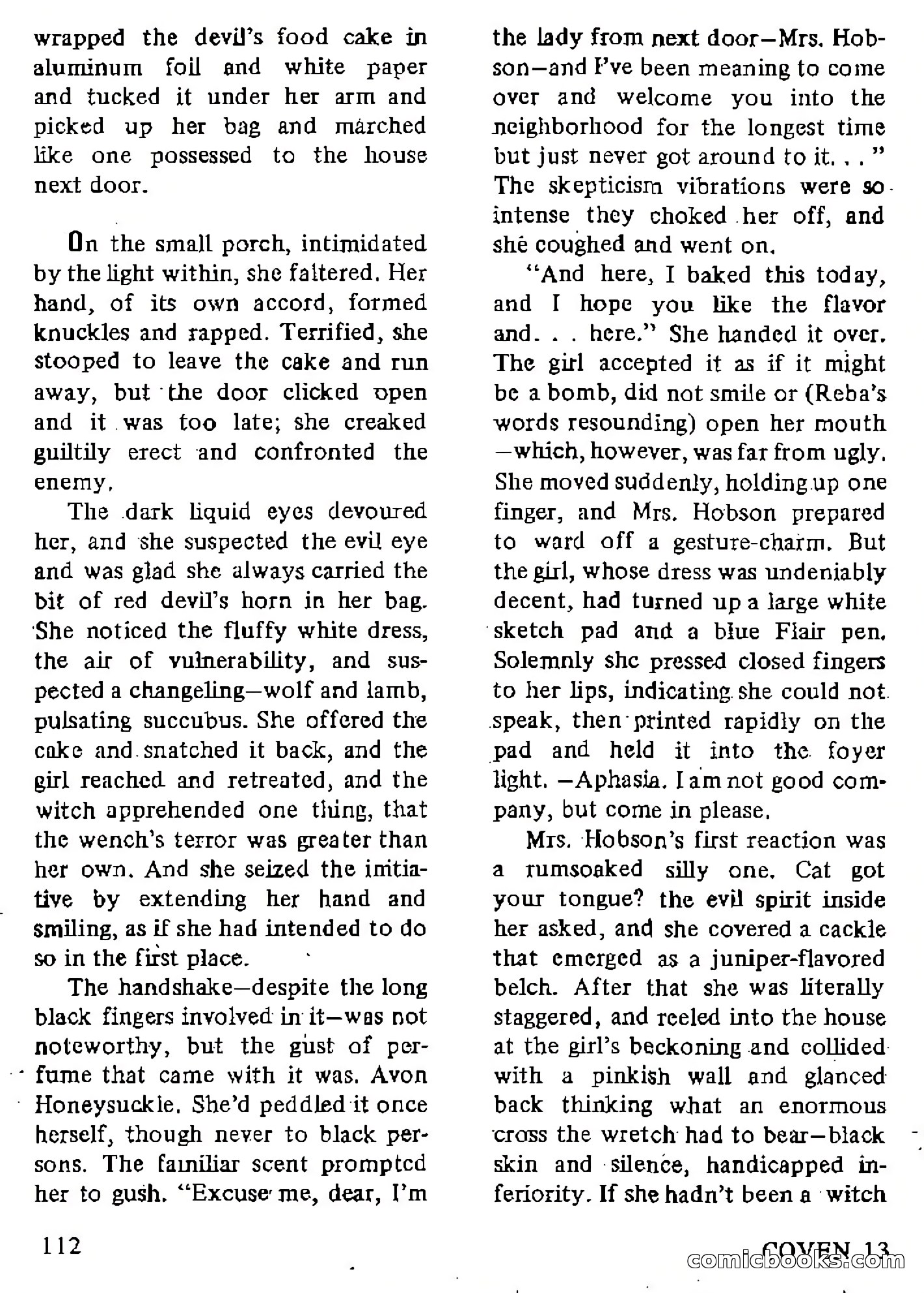 Coven 13, Vol. 1, No. 1 — page 112 of 148