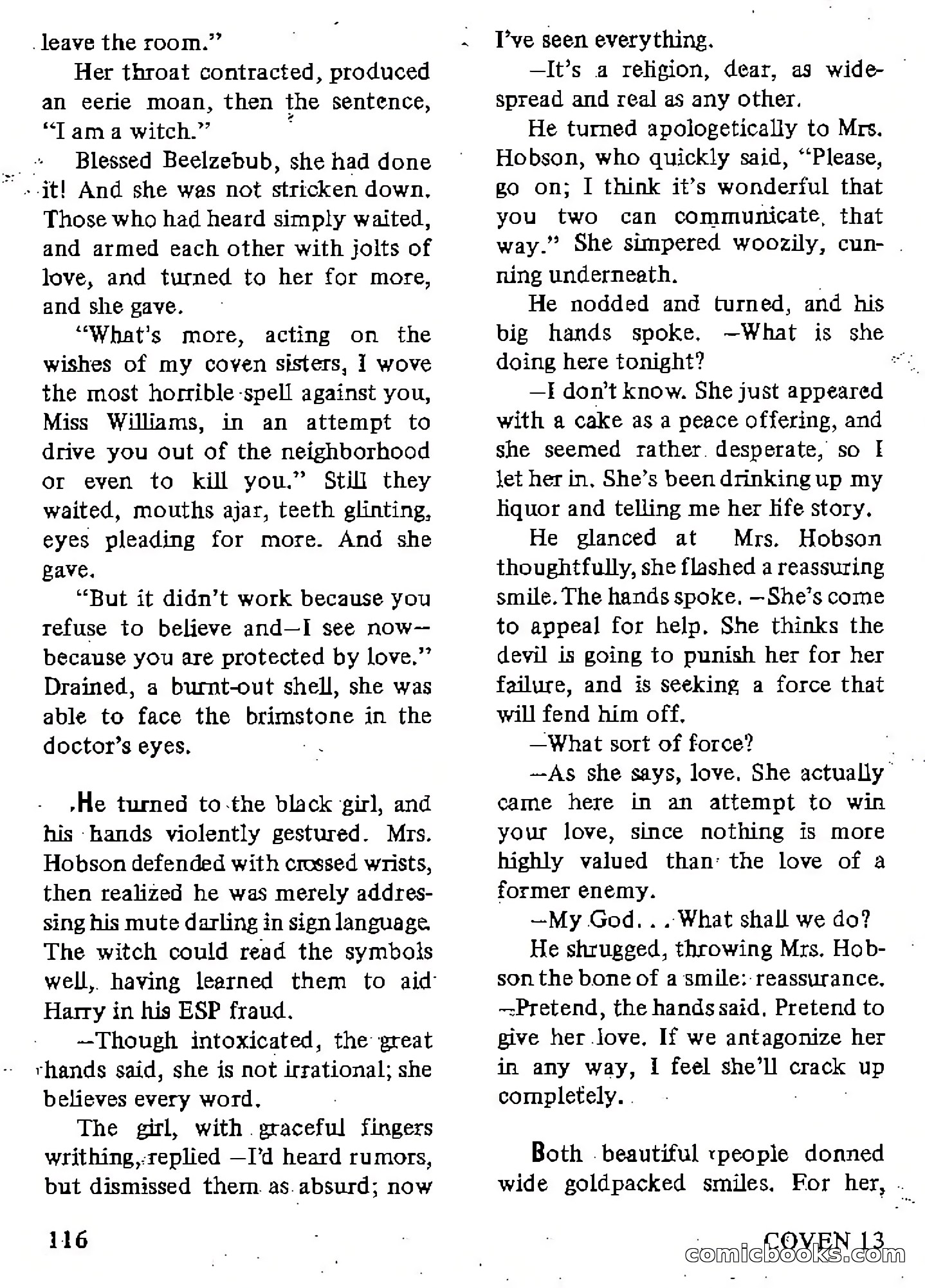 Coven 13, Vol. 1, No. 1 — page 116 of 148