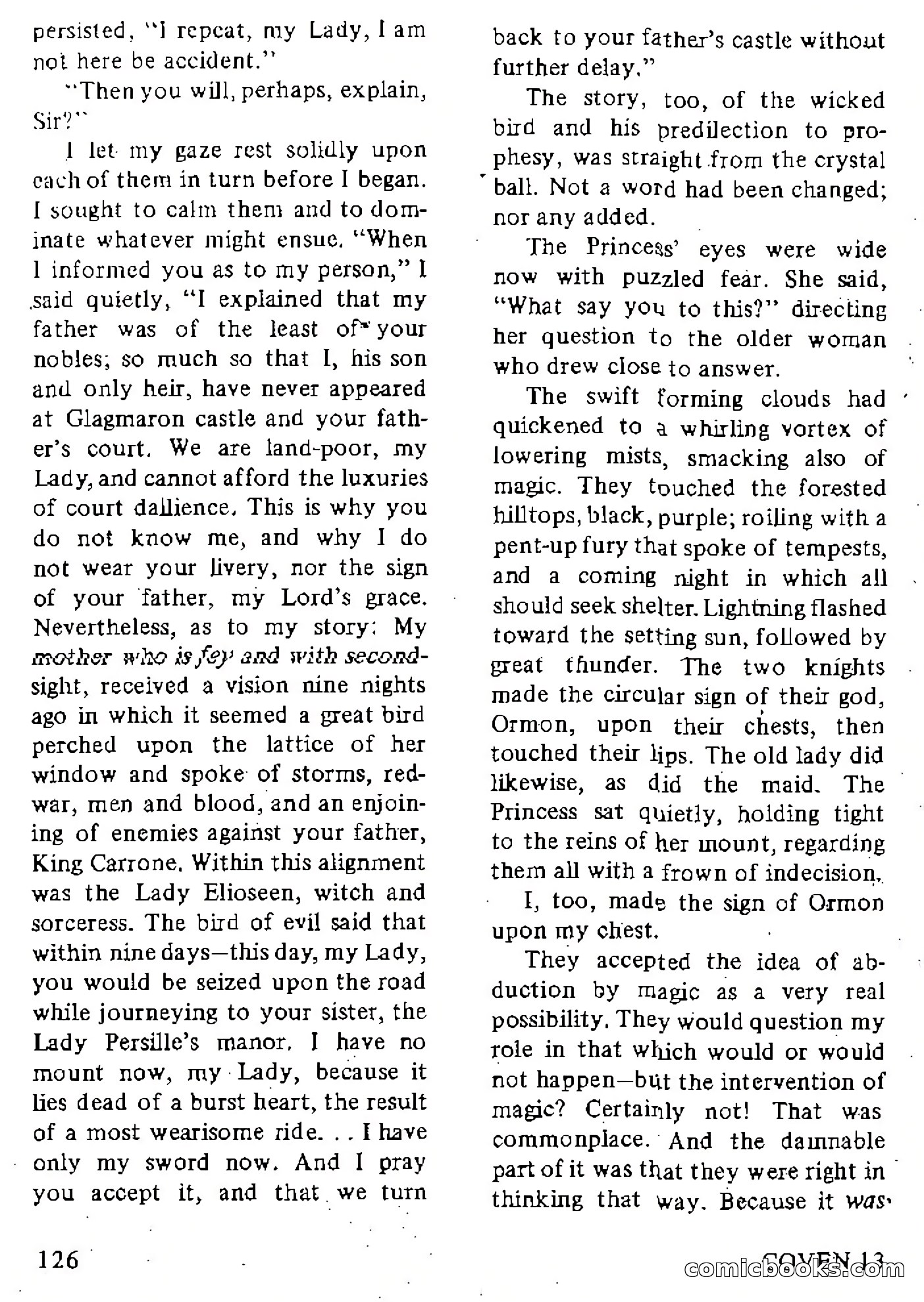 Coven 13, Vol. 1, No. 1 — page 126 of 148