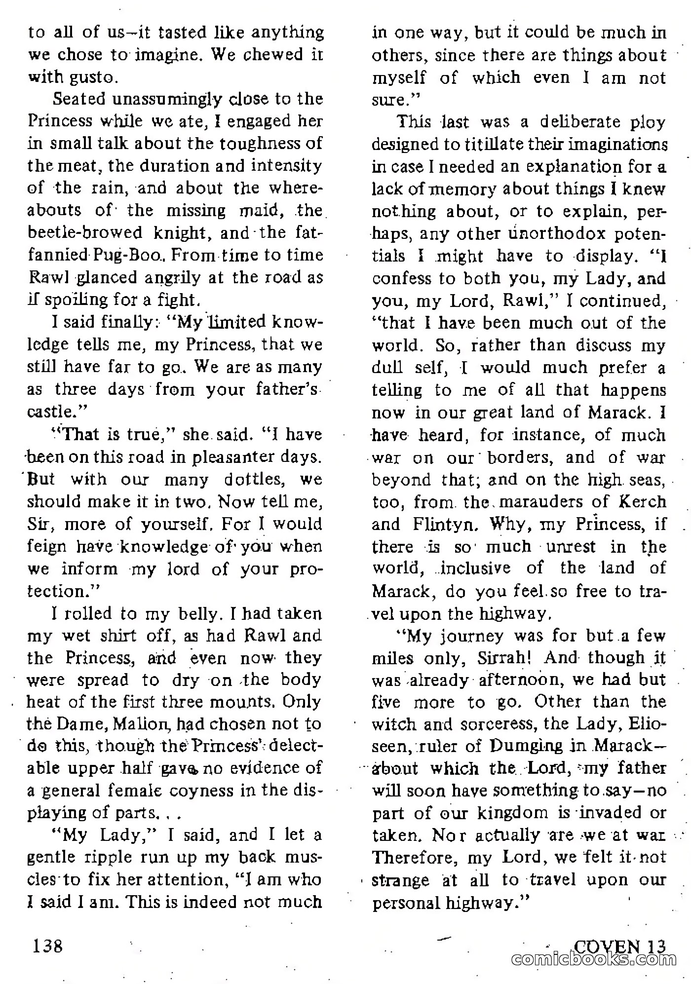 Coven 13, Vol. 1, No. 1 — page 138 of 148
