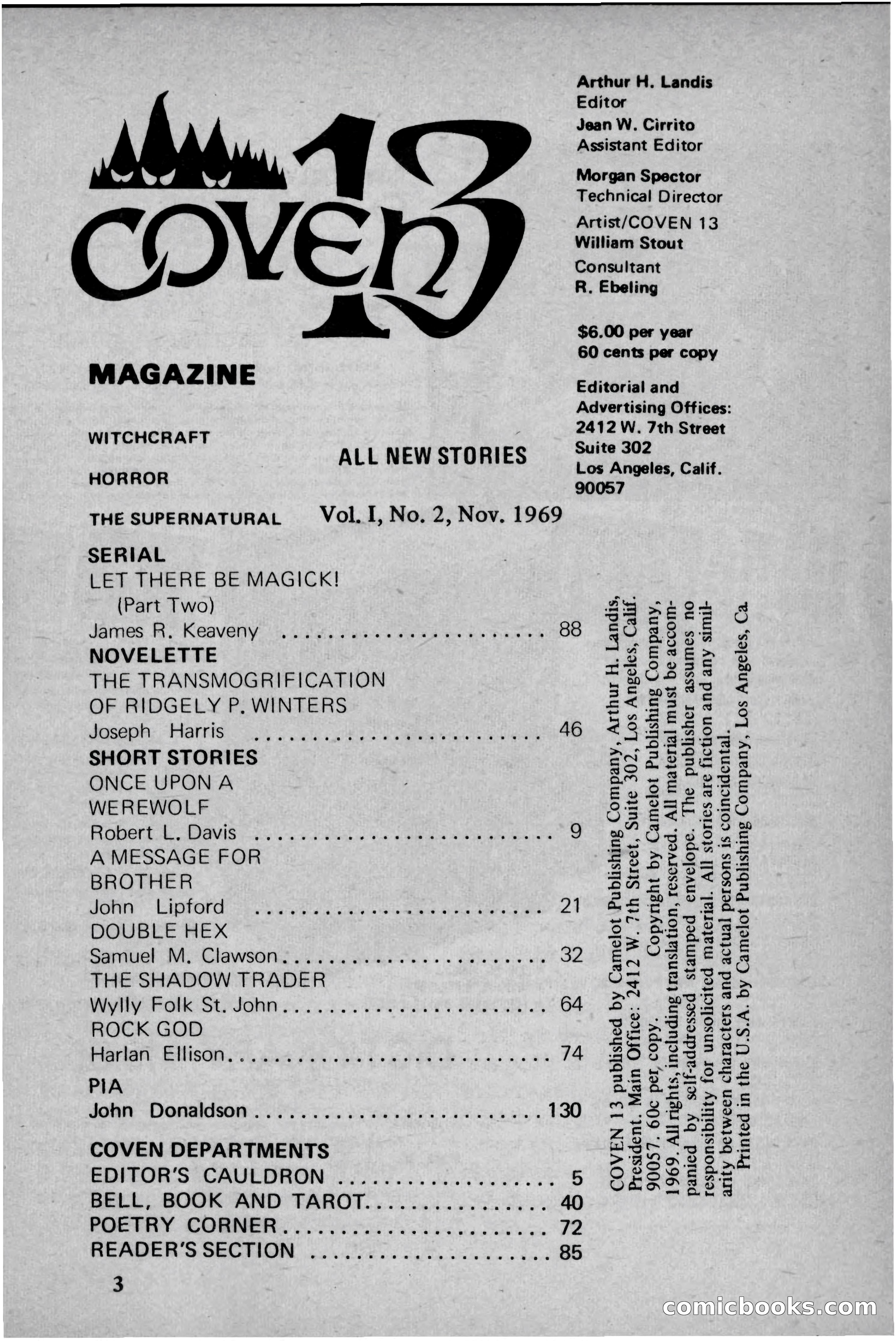 Coven 13, November 1969 — page 3 of 147