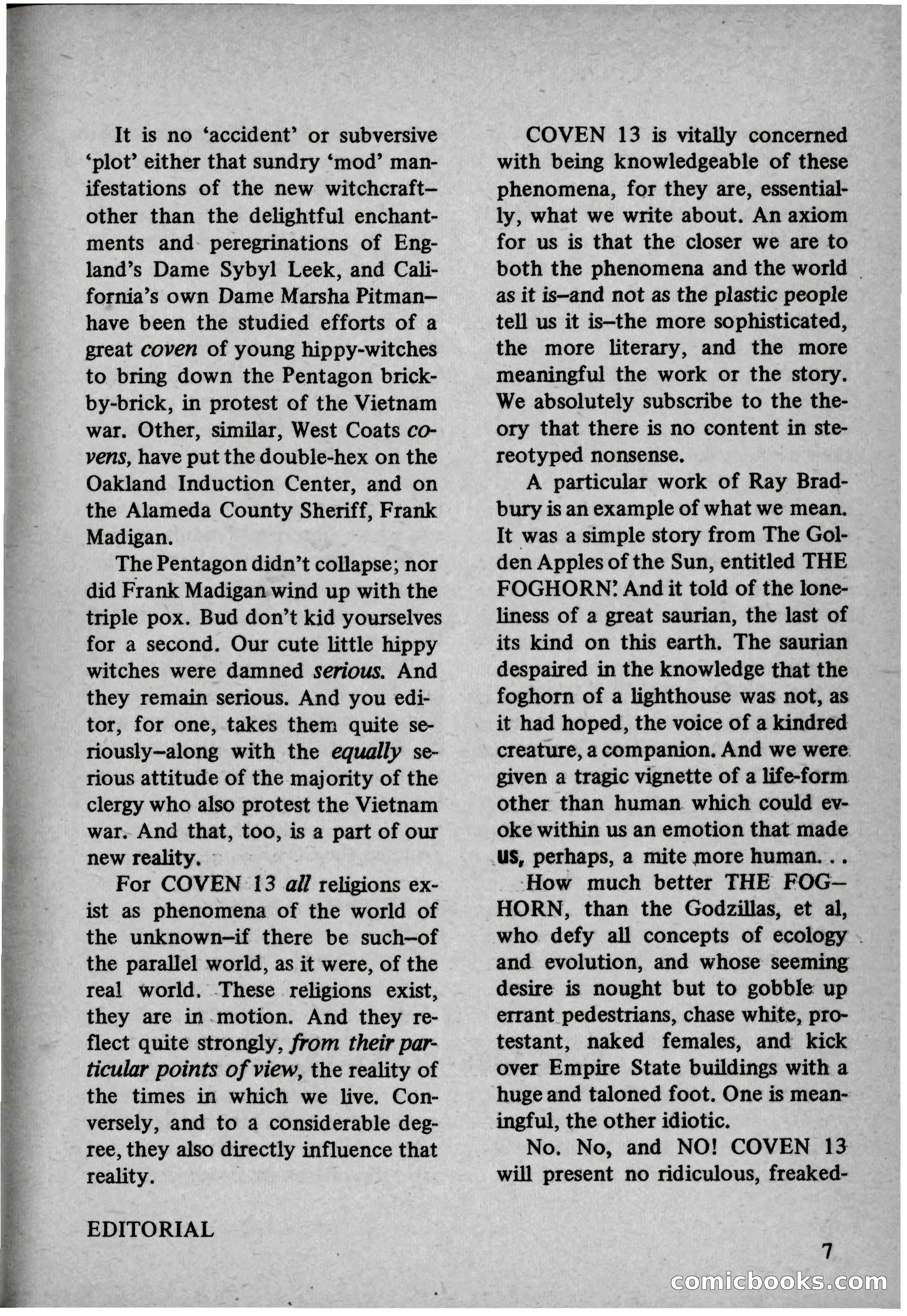Coven 13, November 1969 — page 7 of 147
