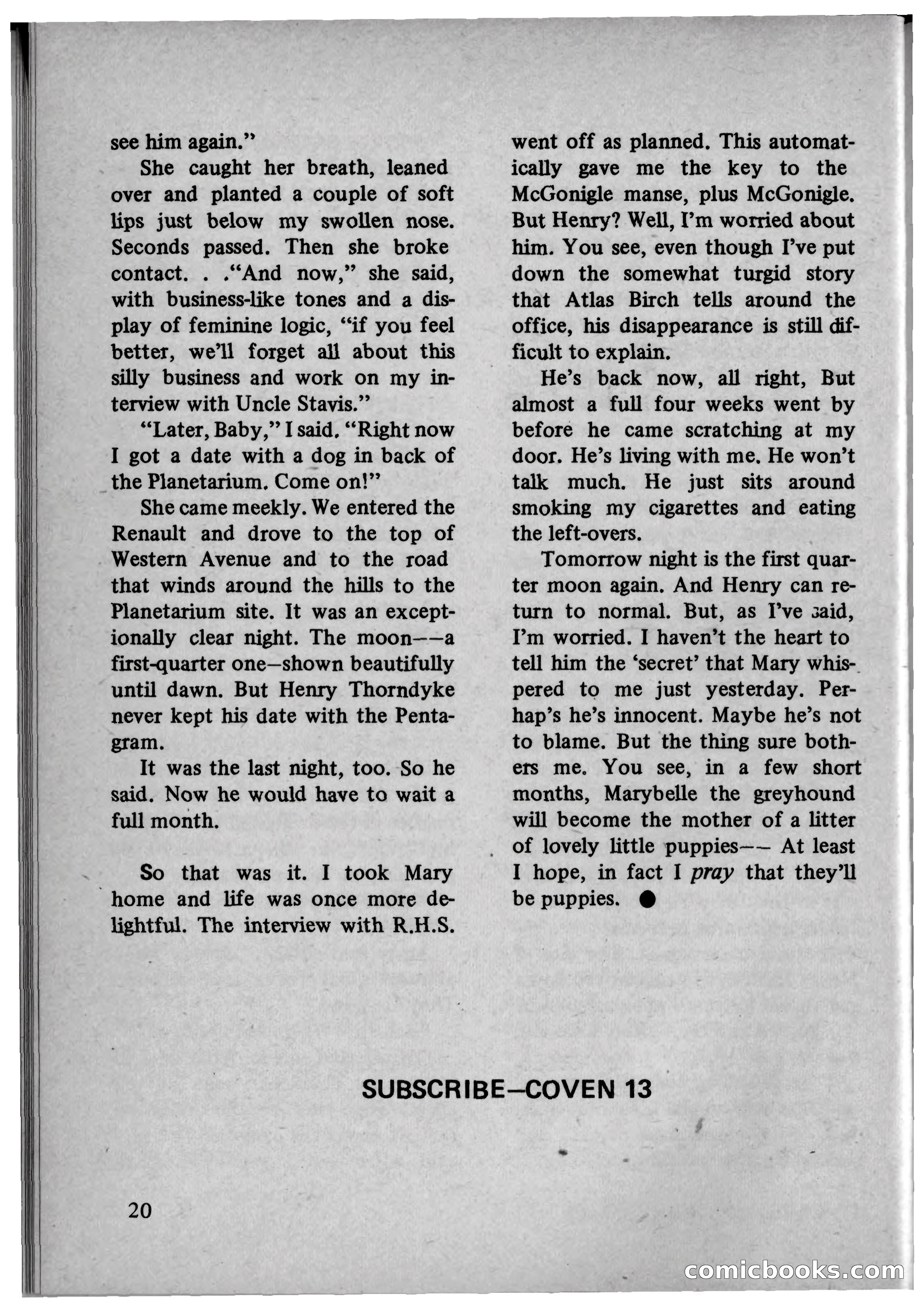Coven 13, November 1969 — page 20 of 147