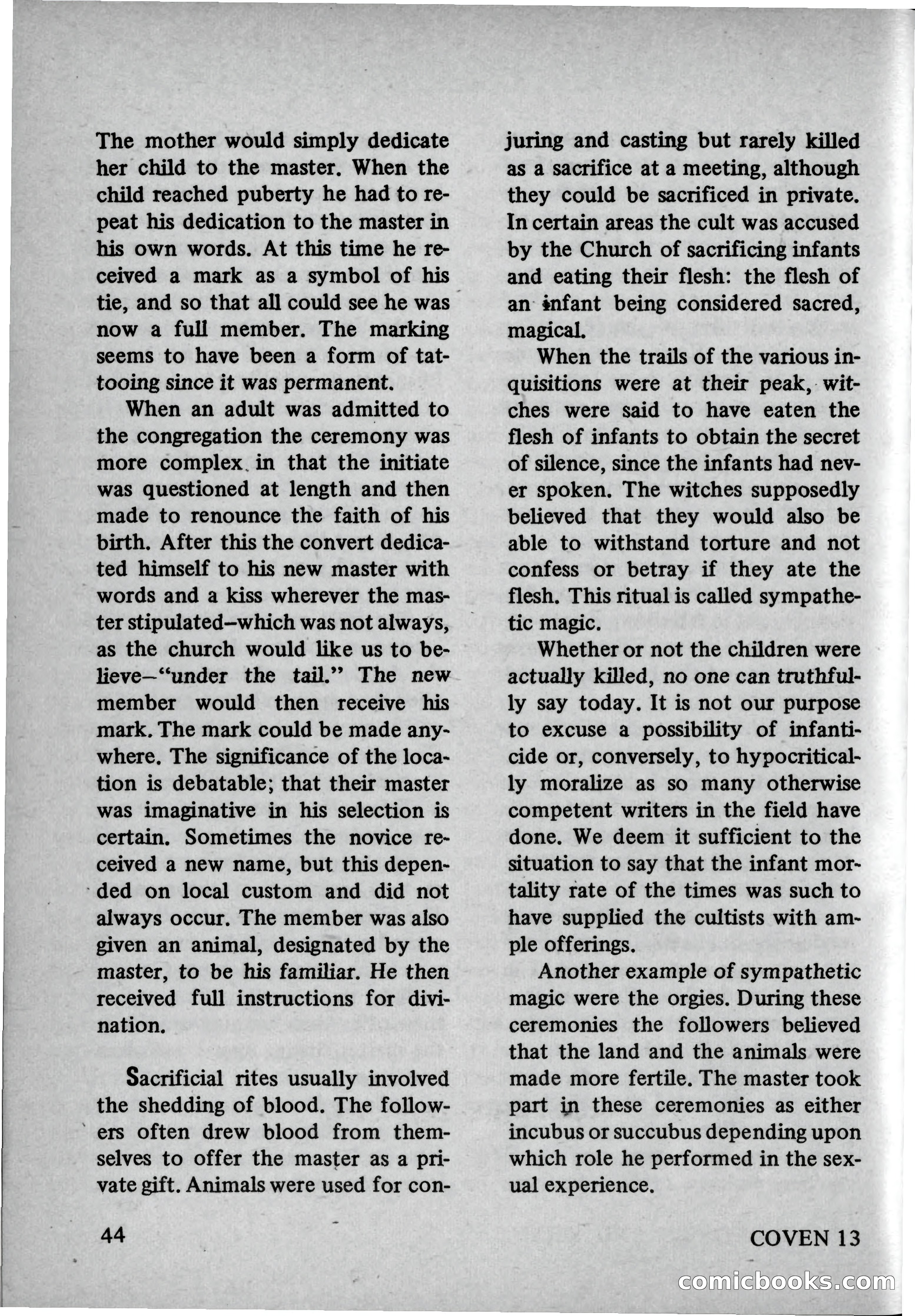 Coven 13, November 1969 — page 44 of 147