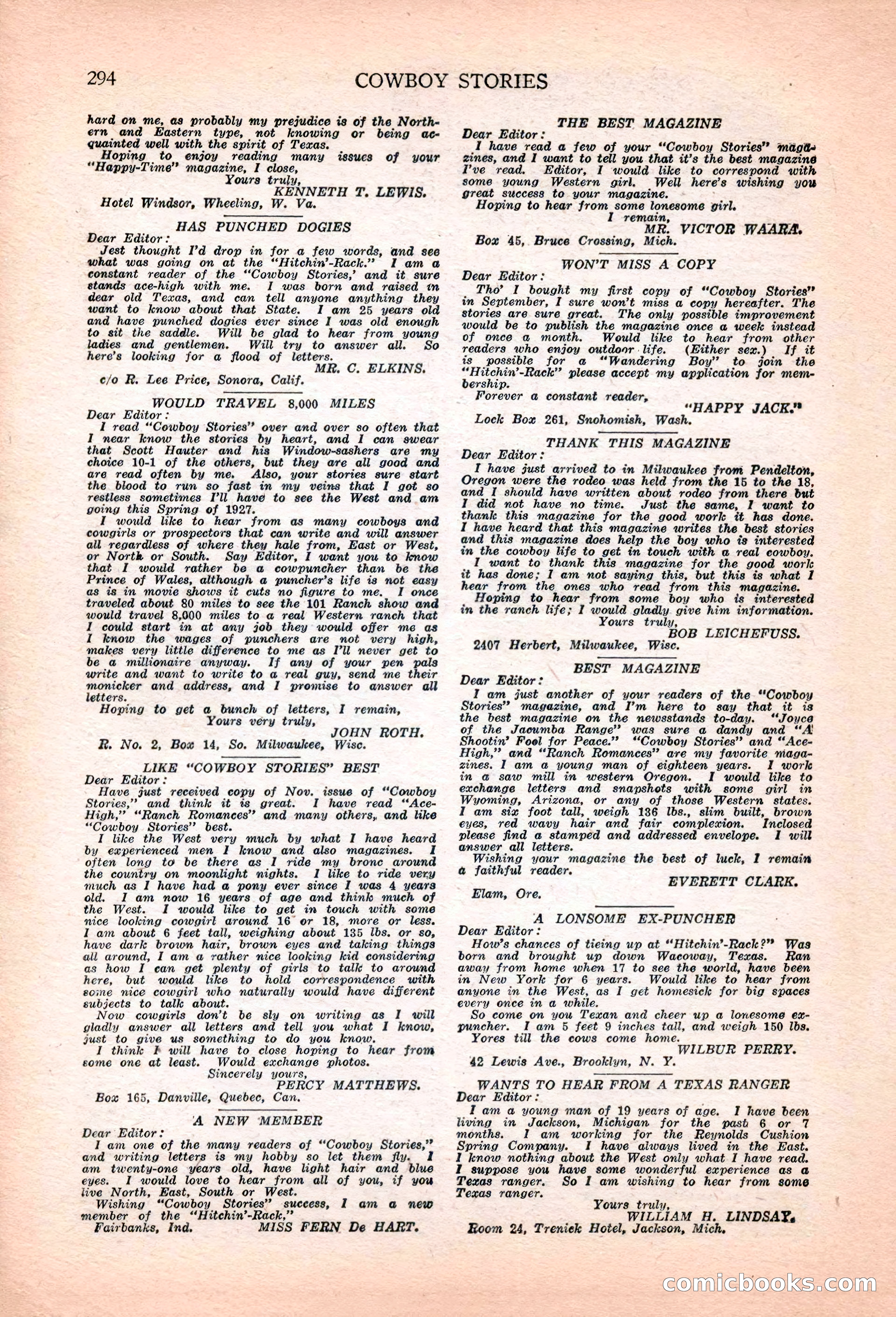 Cowboy Stories, March 1927 — page 136 of 164