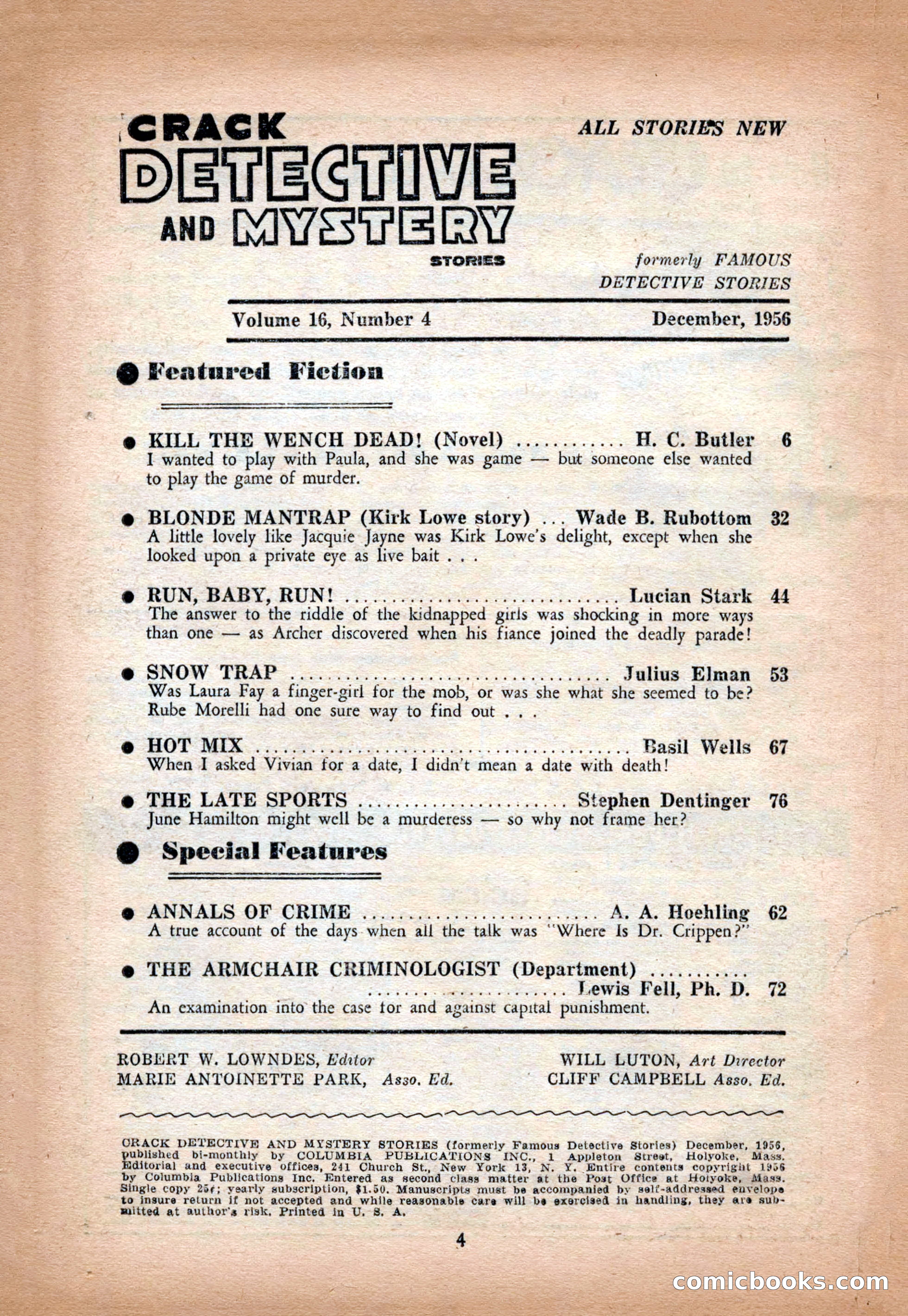 Crack Detective and Mystery Stories, December 1956 — page 4 of 100