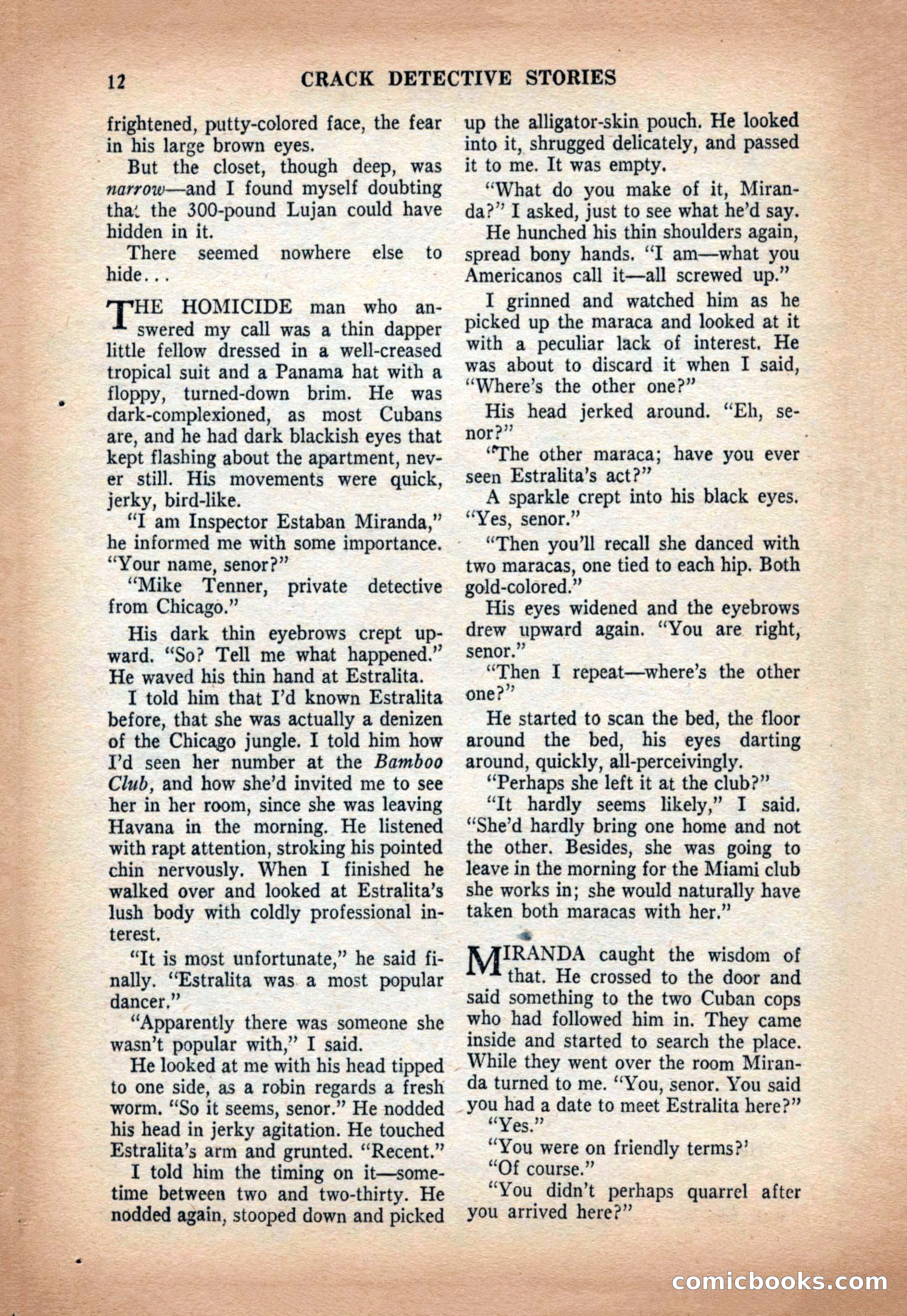Crack Detective and Mystery Stories, December 1956 — page 12 of 100