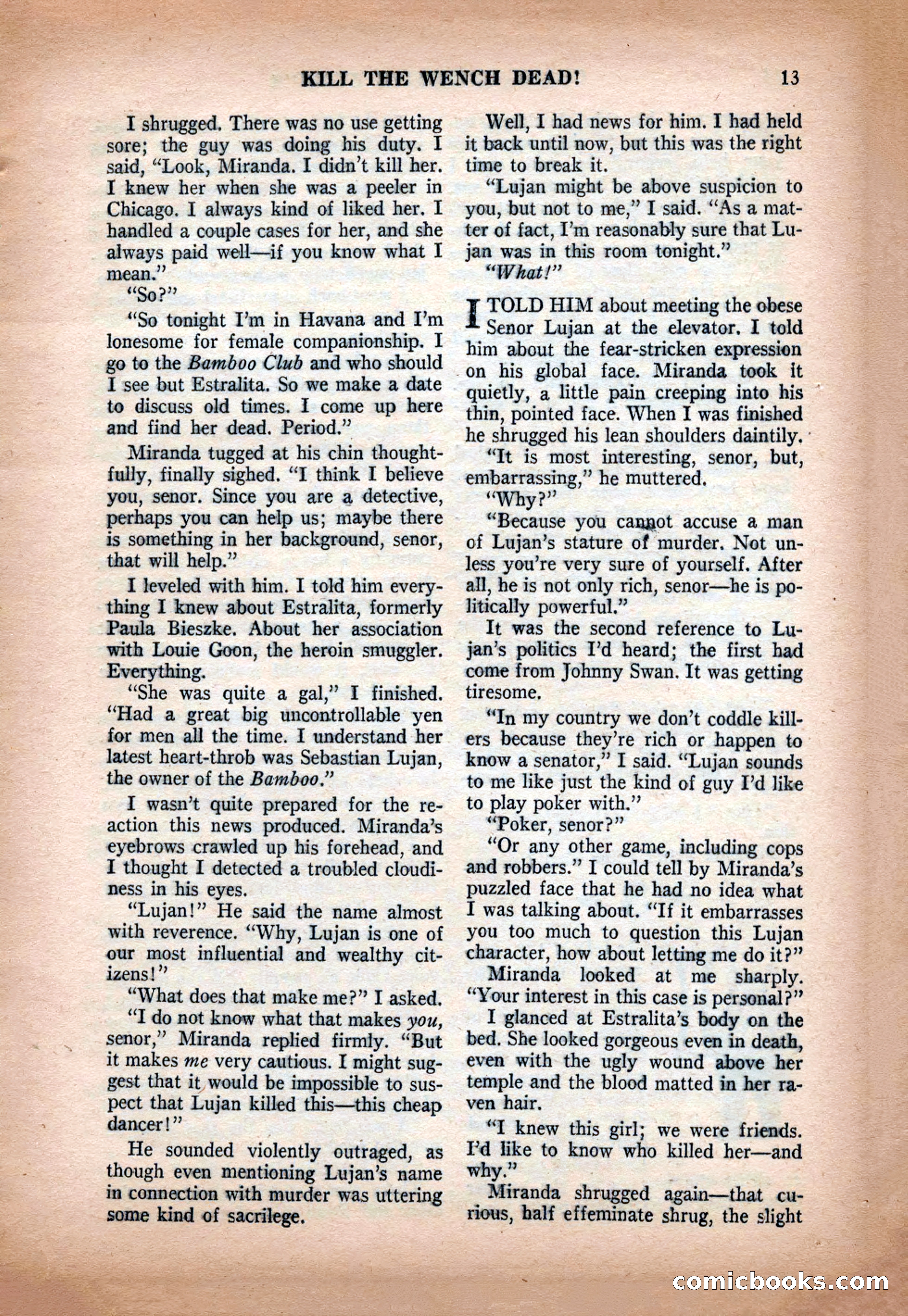 Crack Detective and Mystery Stories, December 1956 — page 13 of 100
