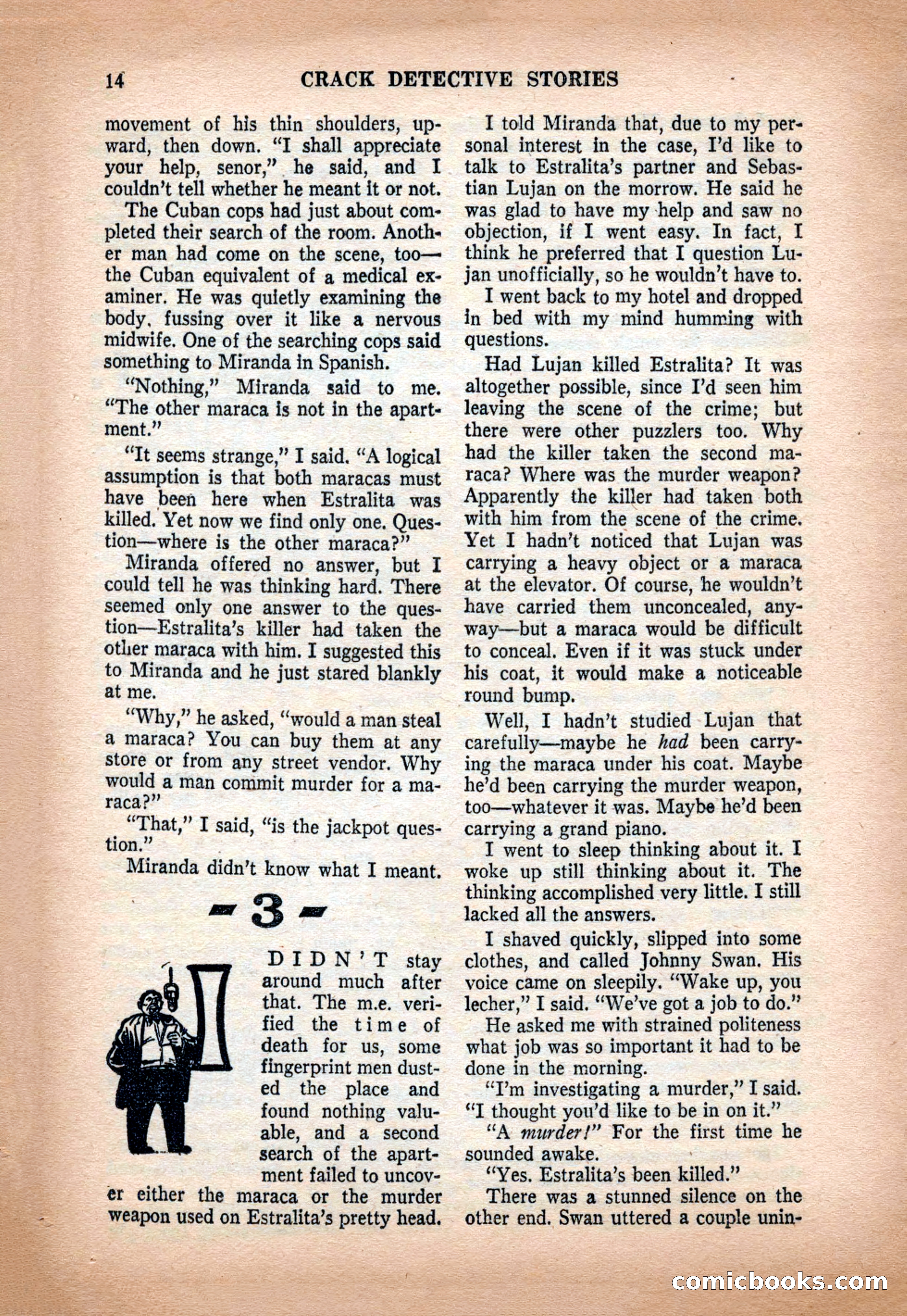 Crack Detective and Mystery Stories, December 1956 — page 14 of 100
