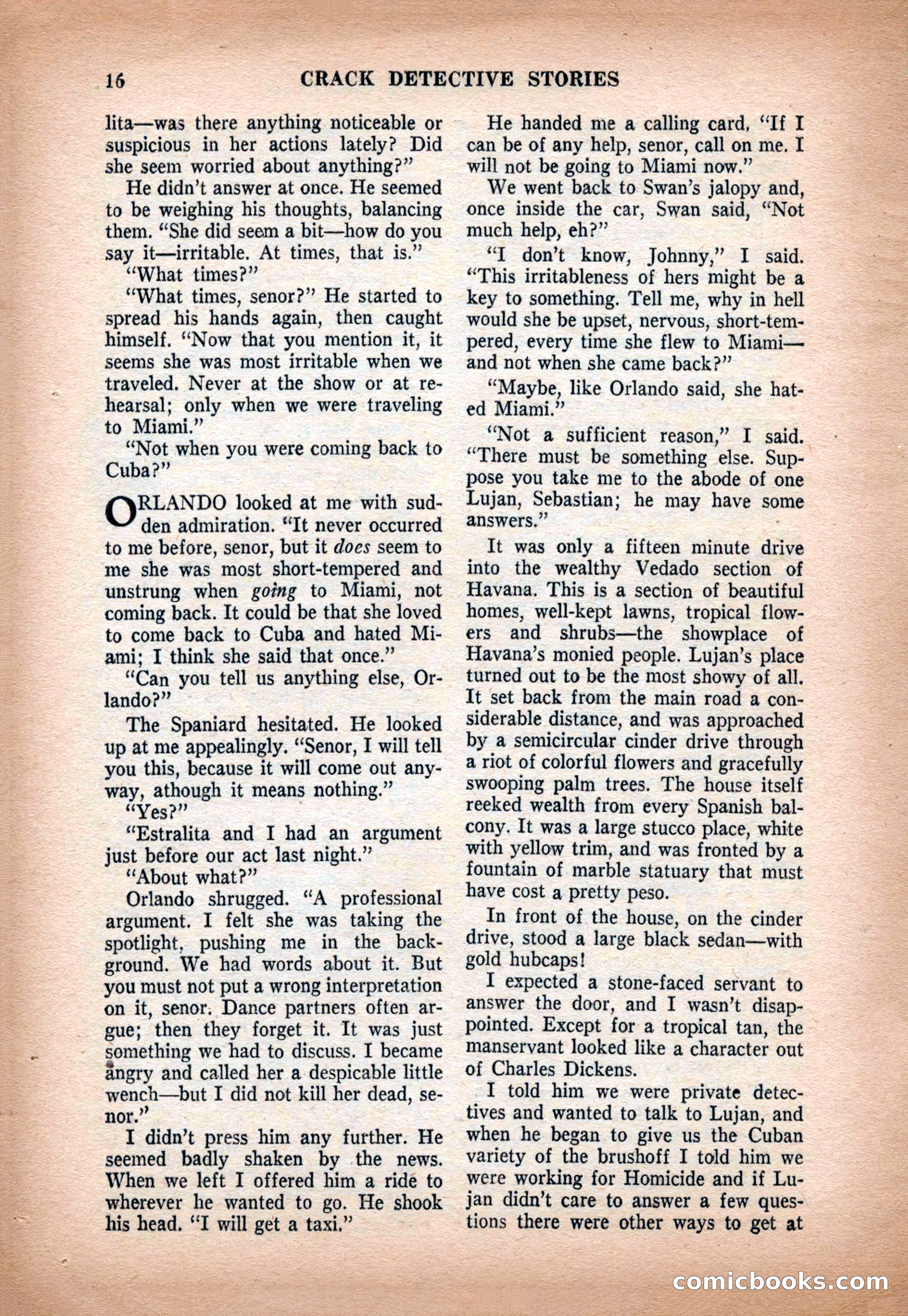 Crack Detective and Mystery Stories, December 1956 — page 16 of 100