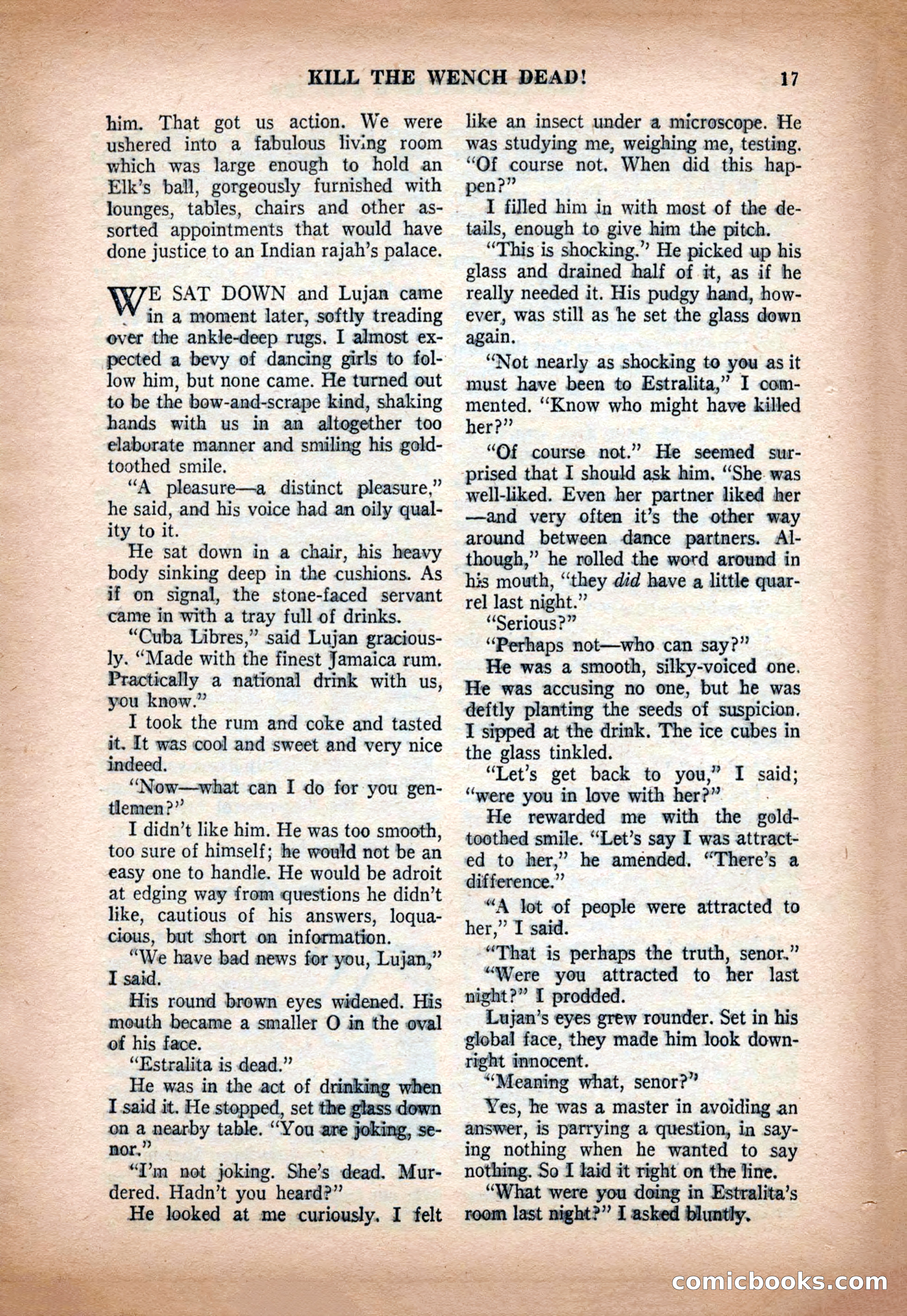 Crack Detective and Mystery Stories, December 1956 — page 17 of 100