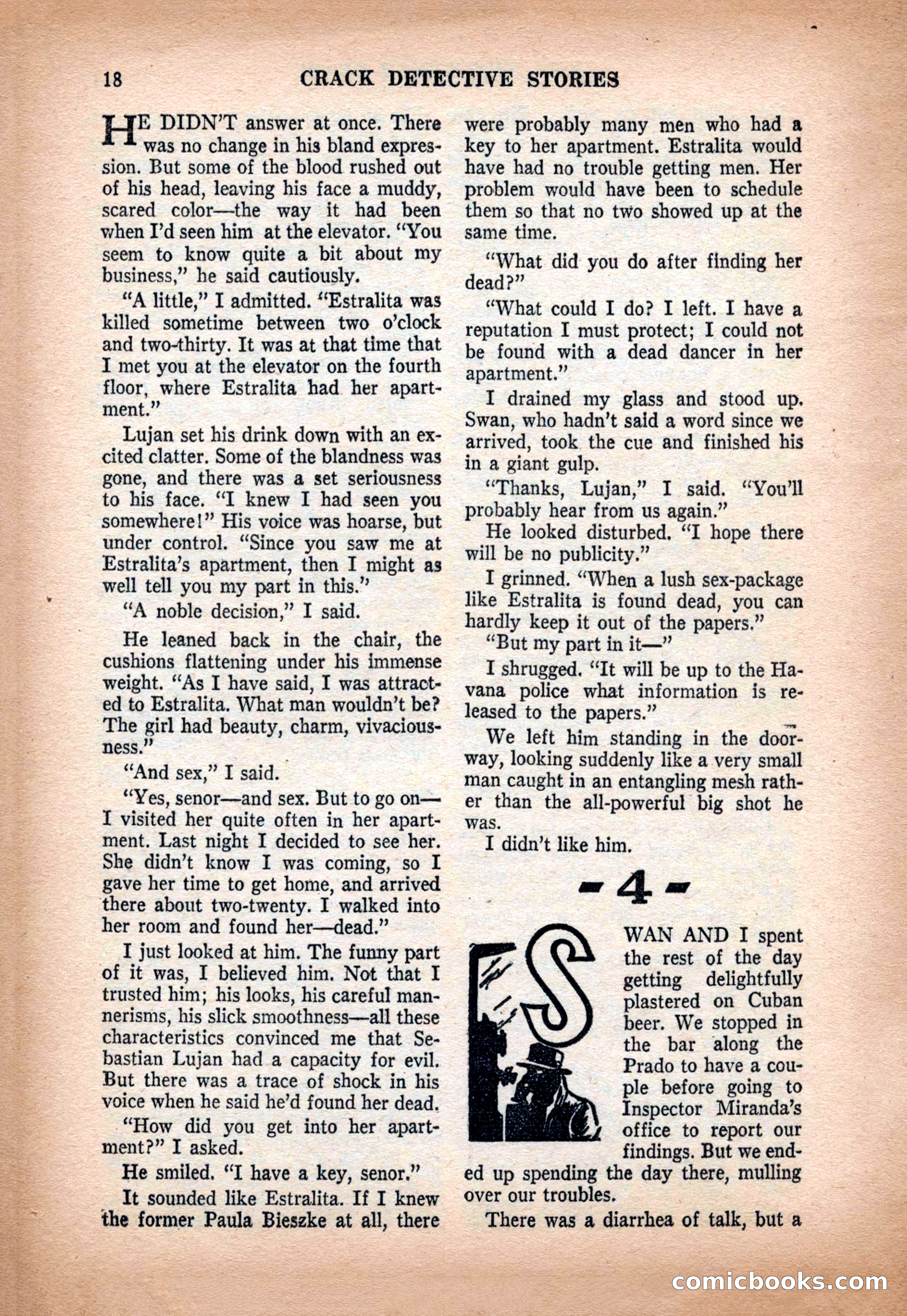 Crack Detective and Mystery Stories, December 1956 — page 18 of 100