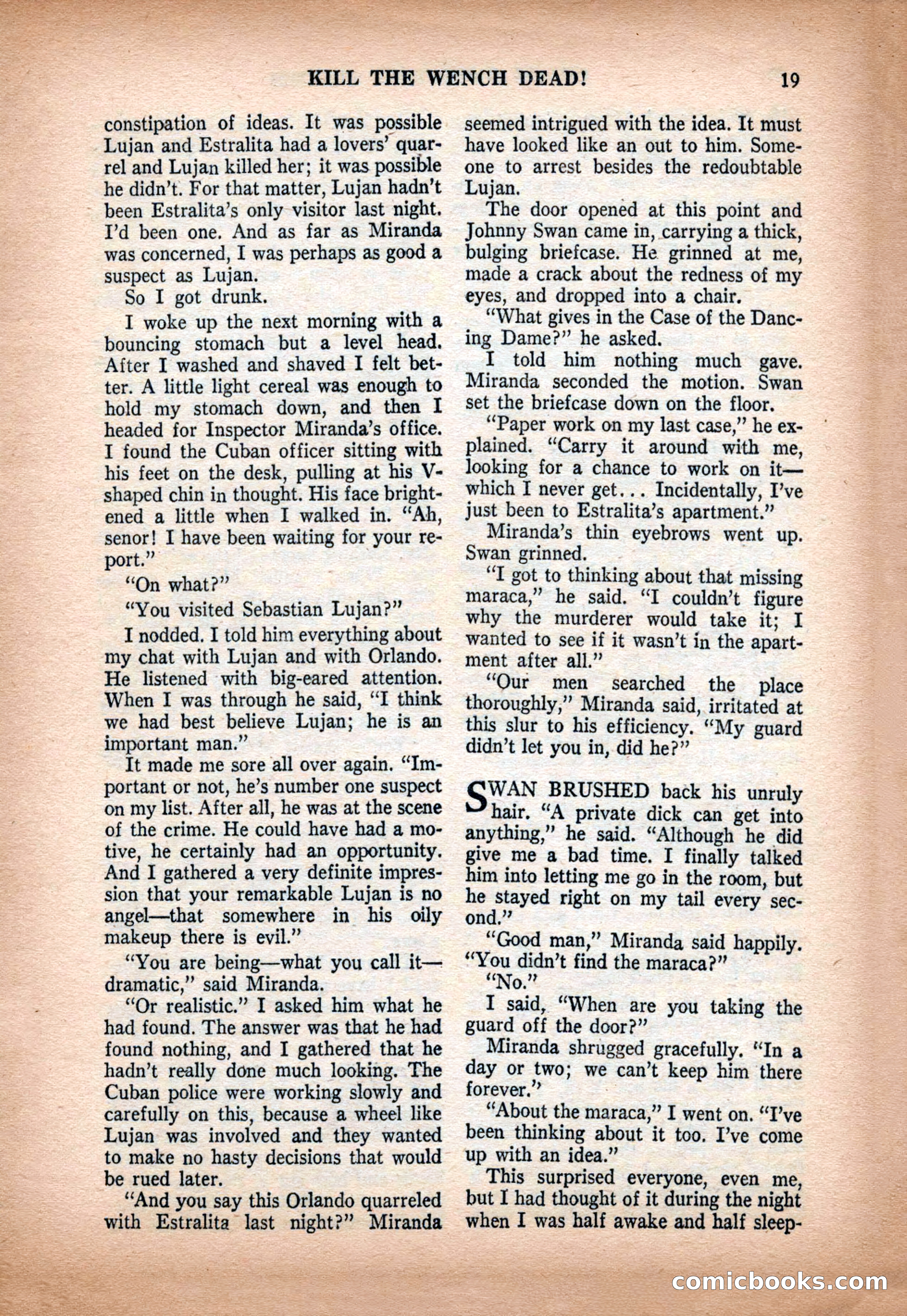 Crack Detective and Mystery Stories, December 1956 — page 19 of 100