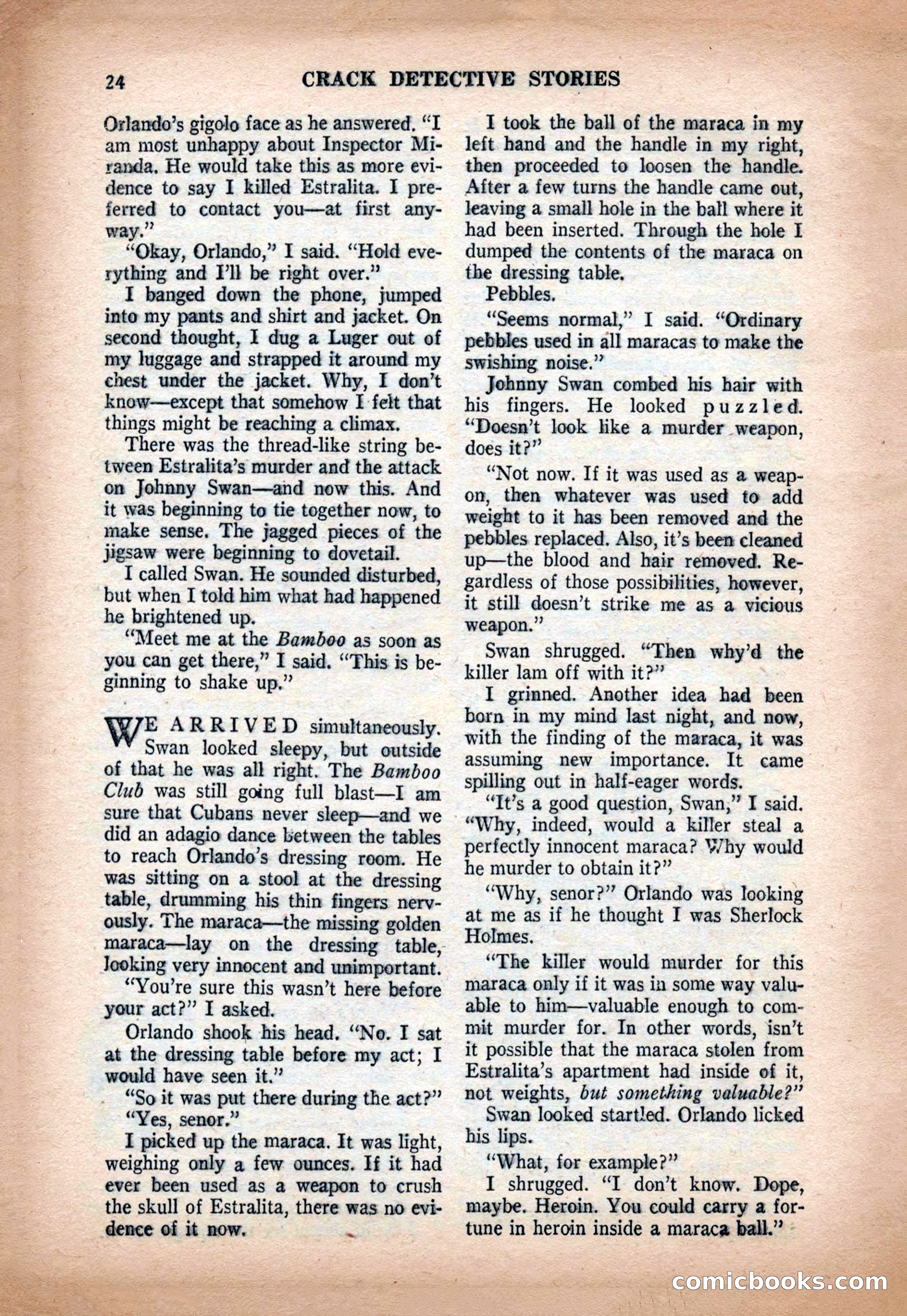 Crack Detective and Mystery Stories, December 1956 — page 24 of 100