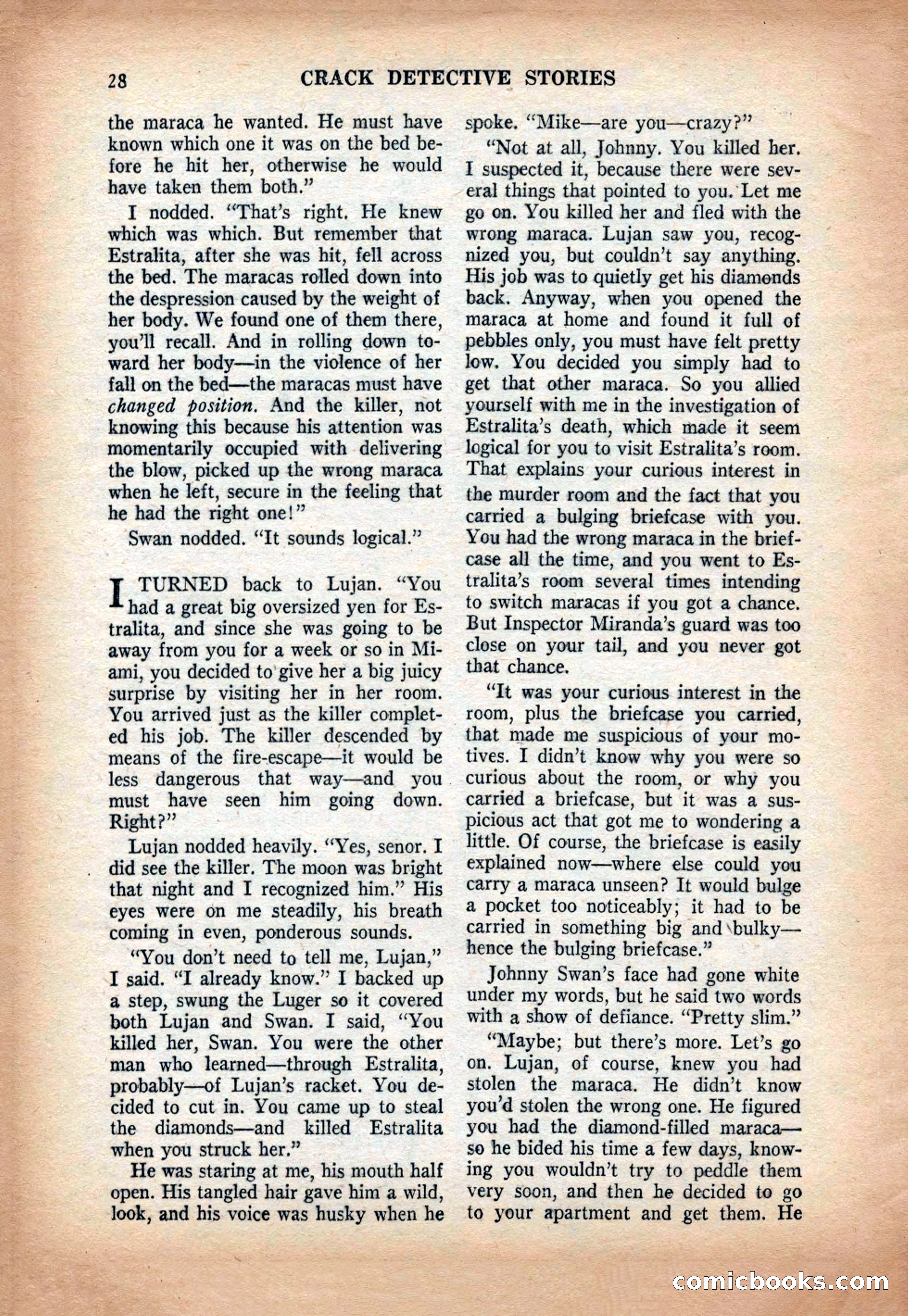 Crack Detective and Mystery Stories, December 1956 — page 28 of 100