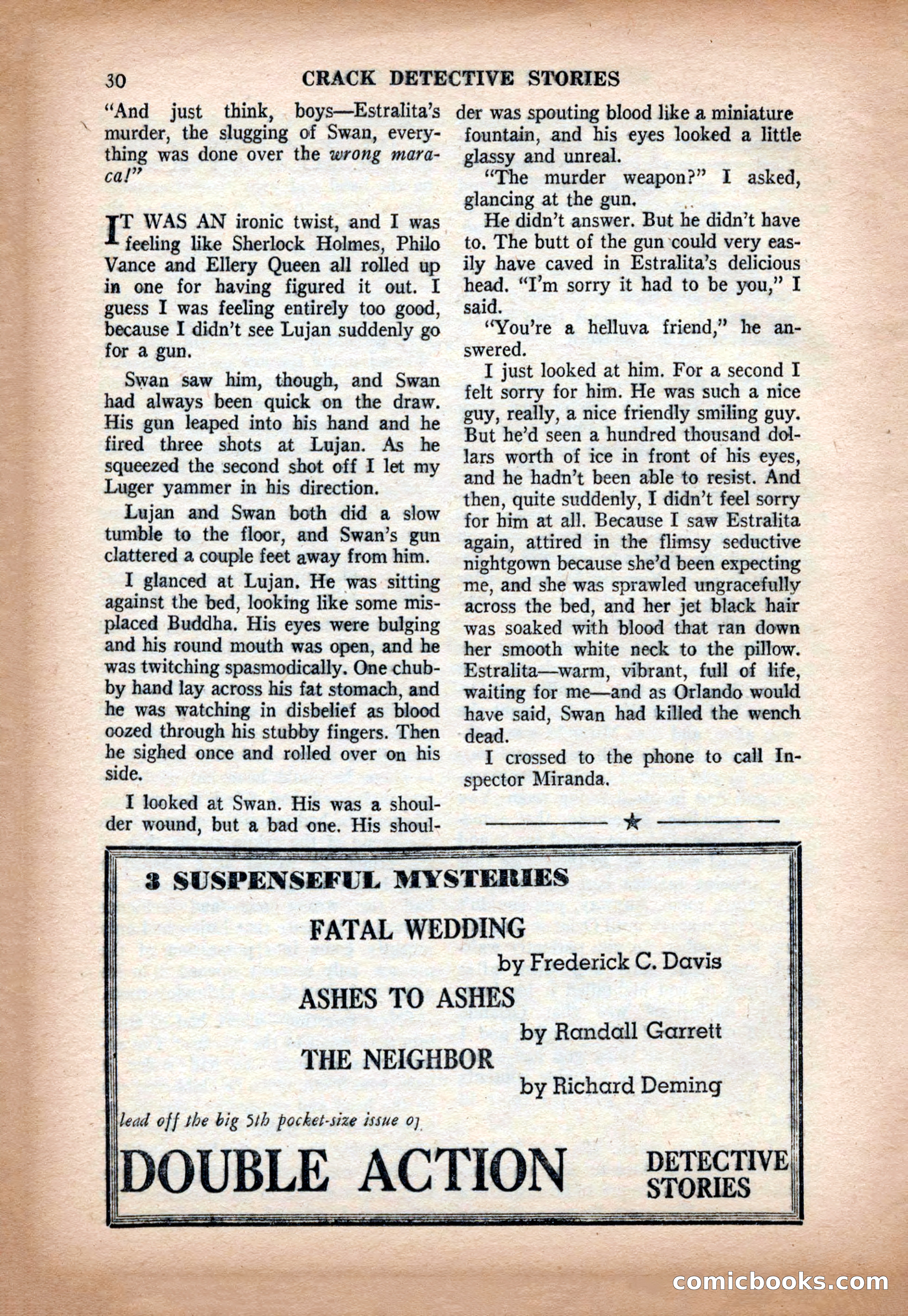Crack Detective and Mystery Stories, December 1956 — page 30 of 100