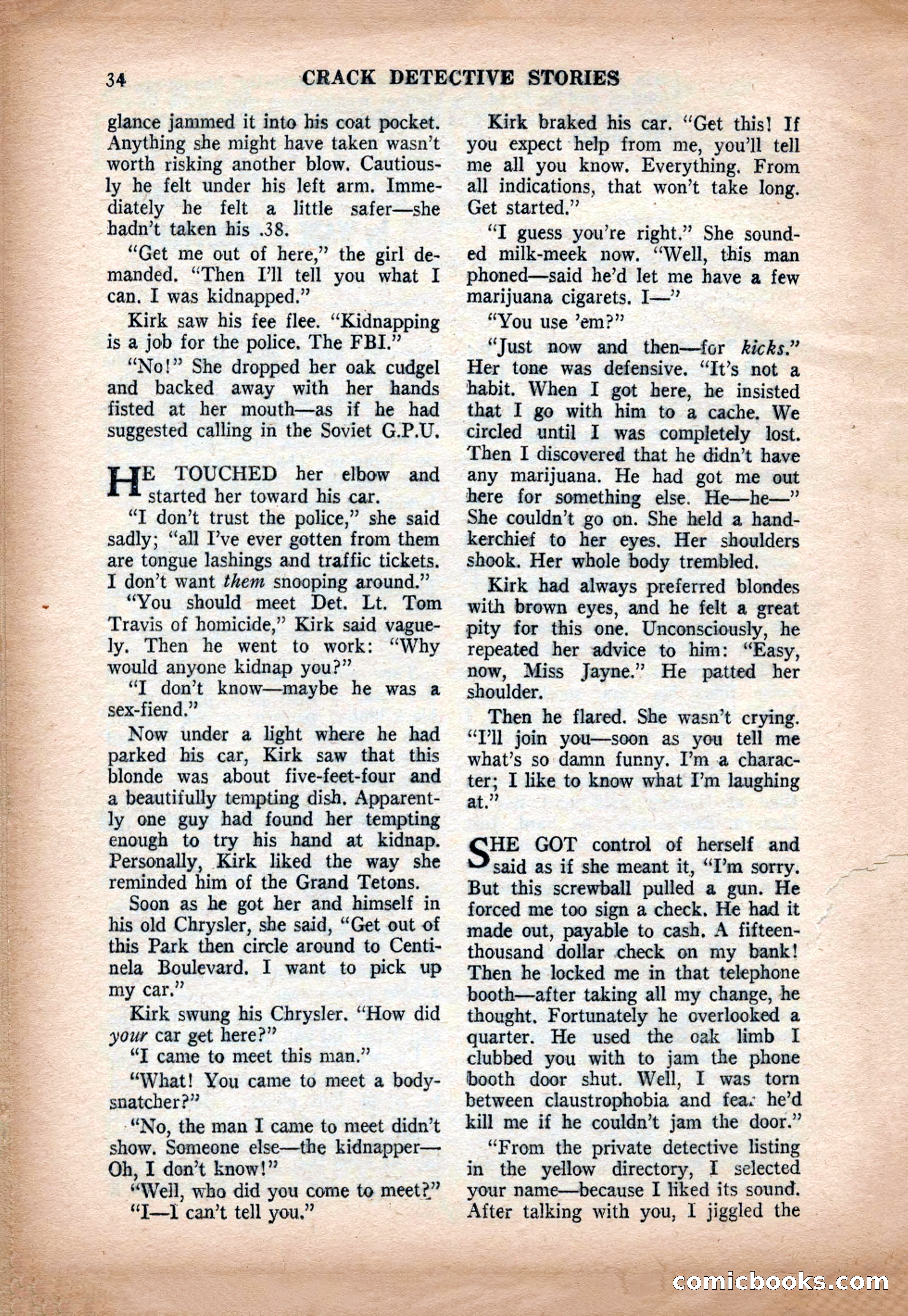 Crack Detective and Mystery Stories, December 1956 — page 34 of 100