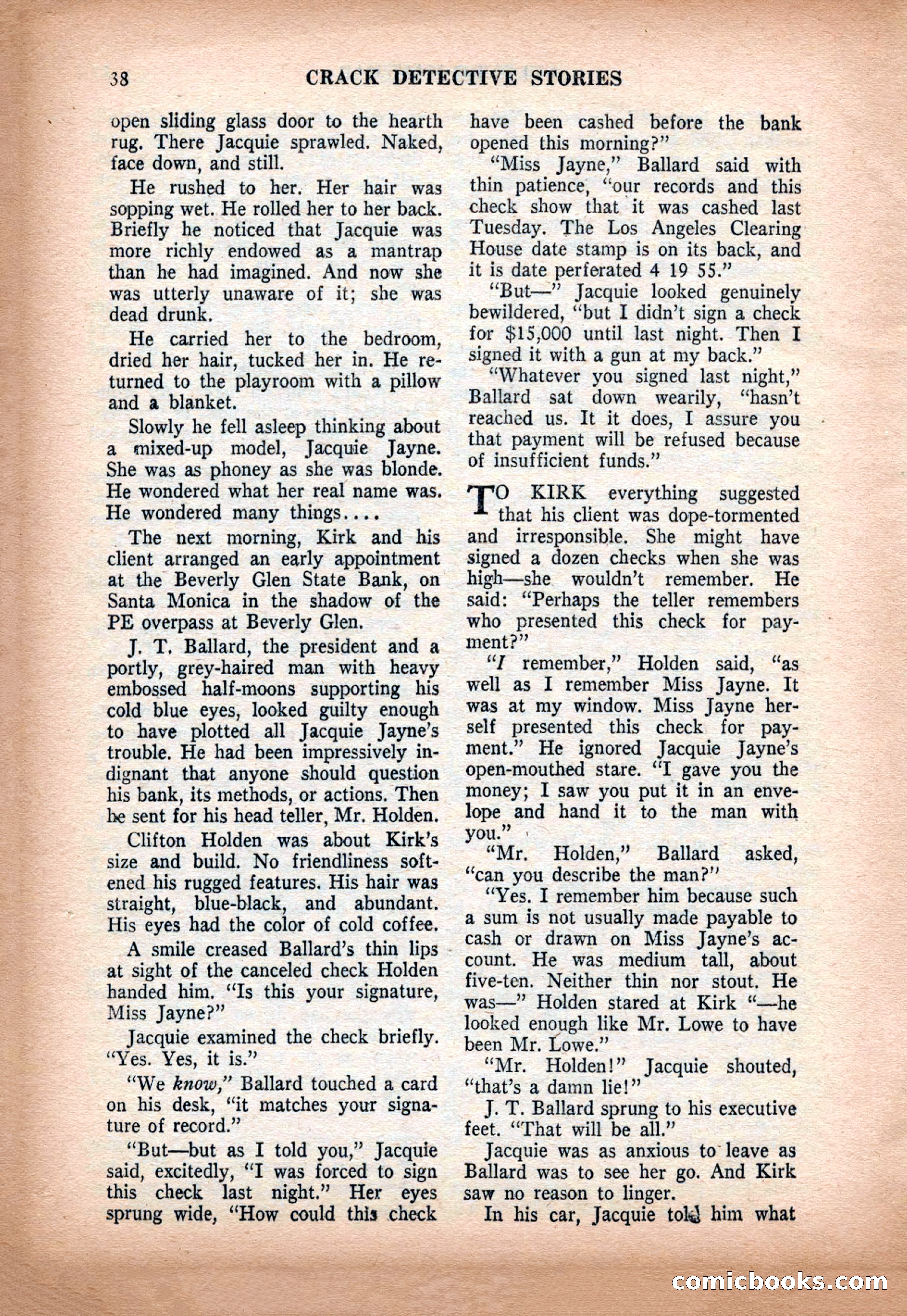Crack Detective and Mystery Stories, December 1956 — page 38 of 100