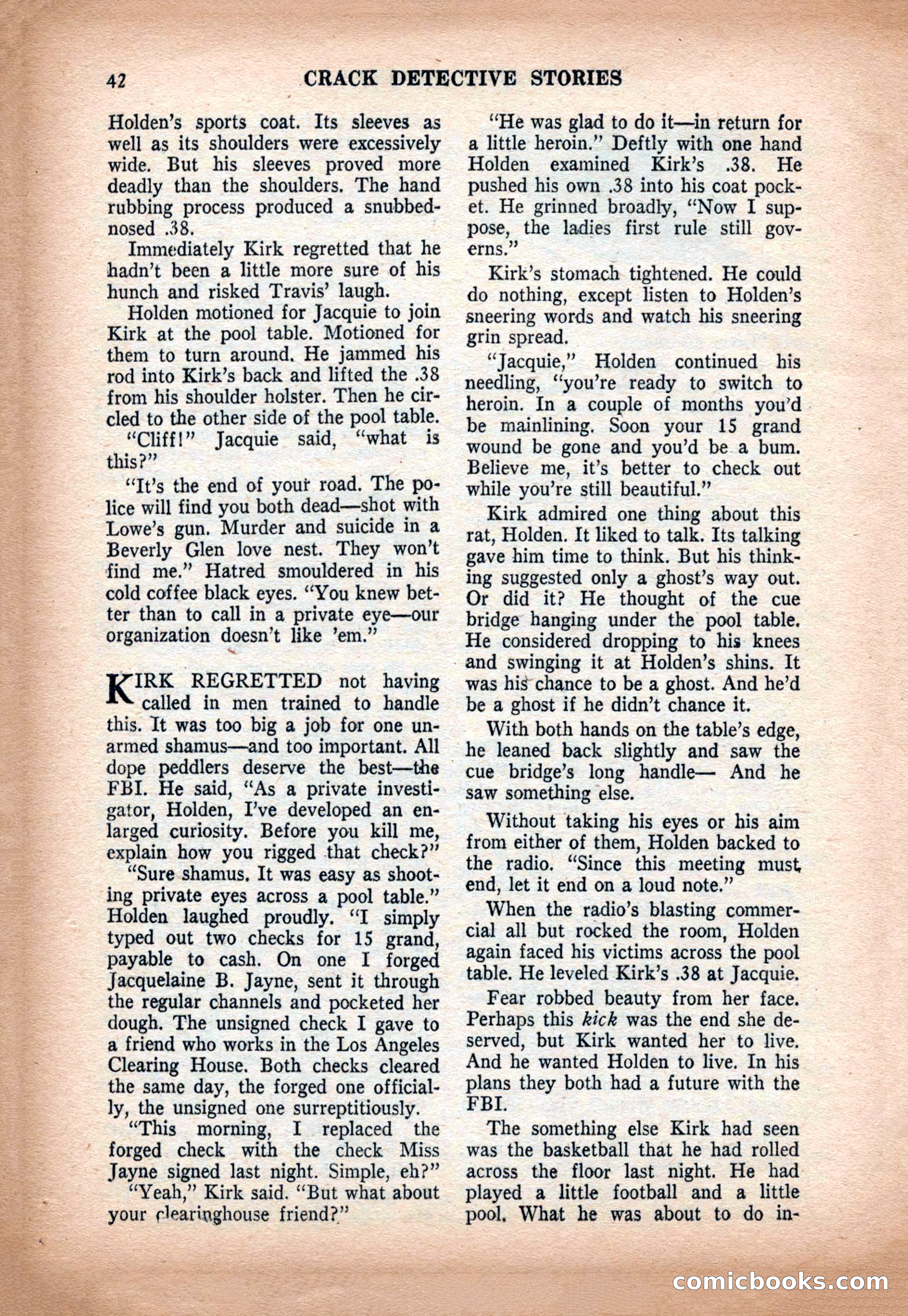 Crack Detective and Mystery Stories, December 1956 — page 42 of 100