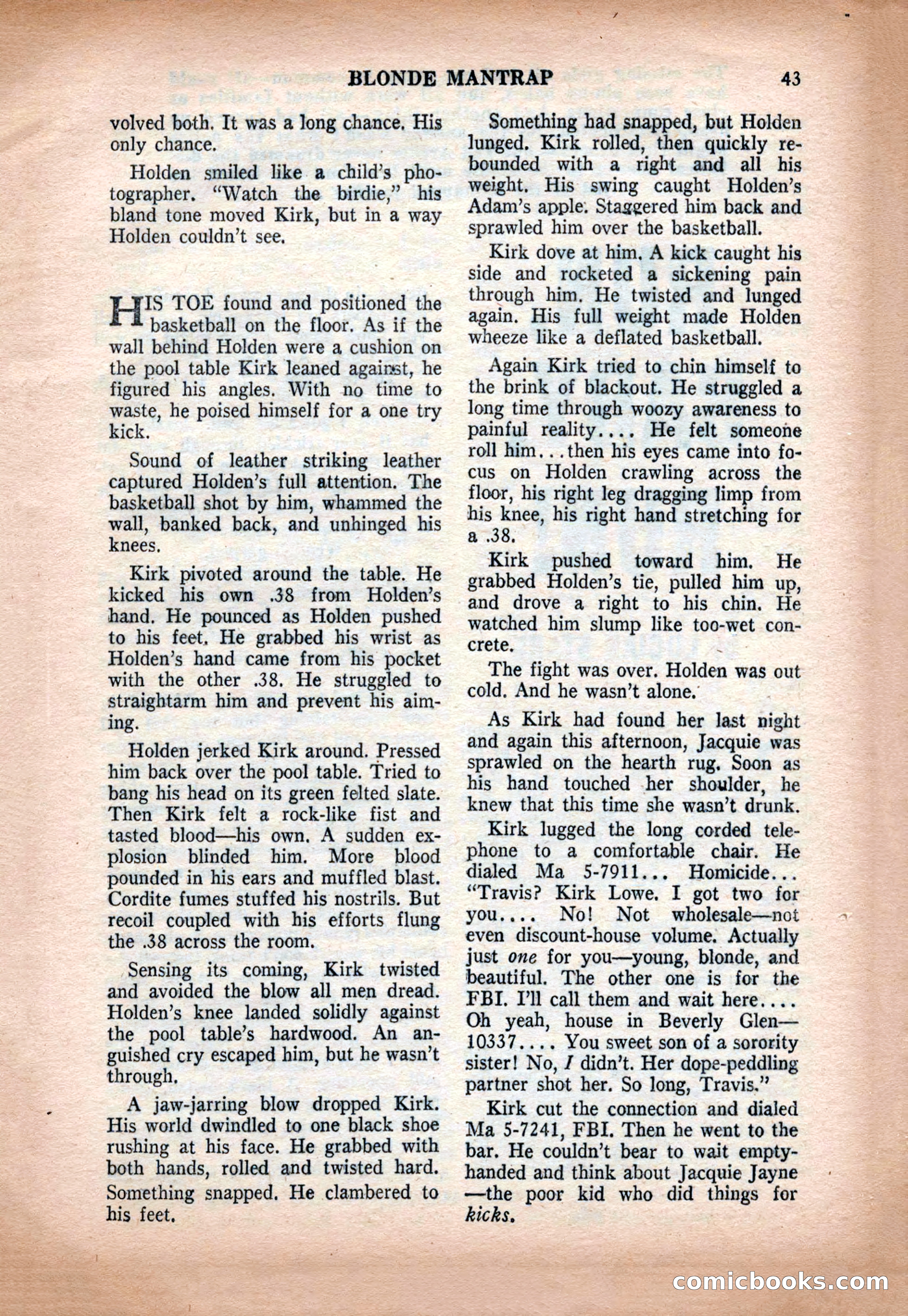 Crack Detective and Mystery Stories, December 1956 — page 43 of 100