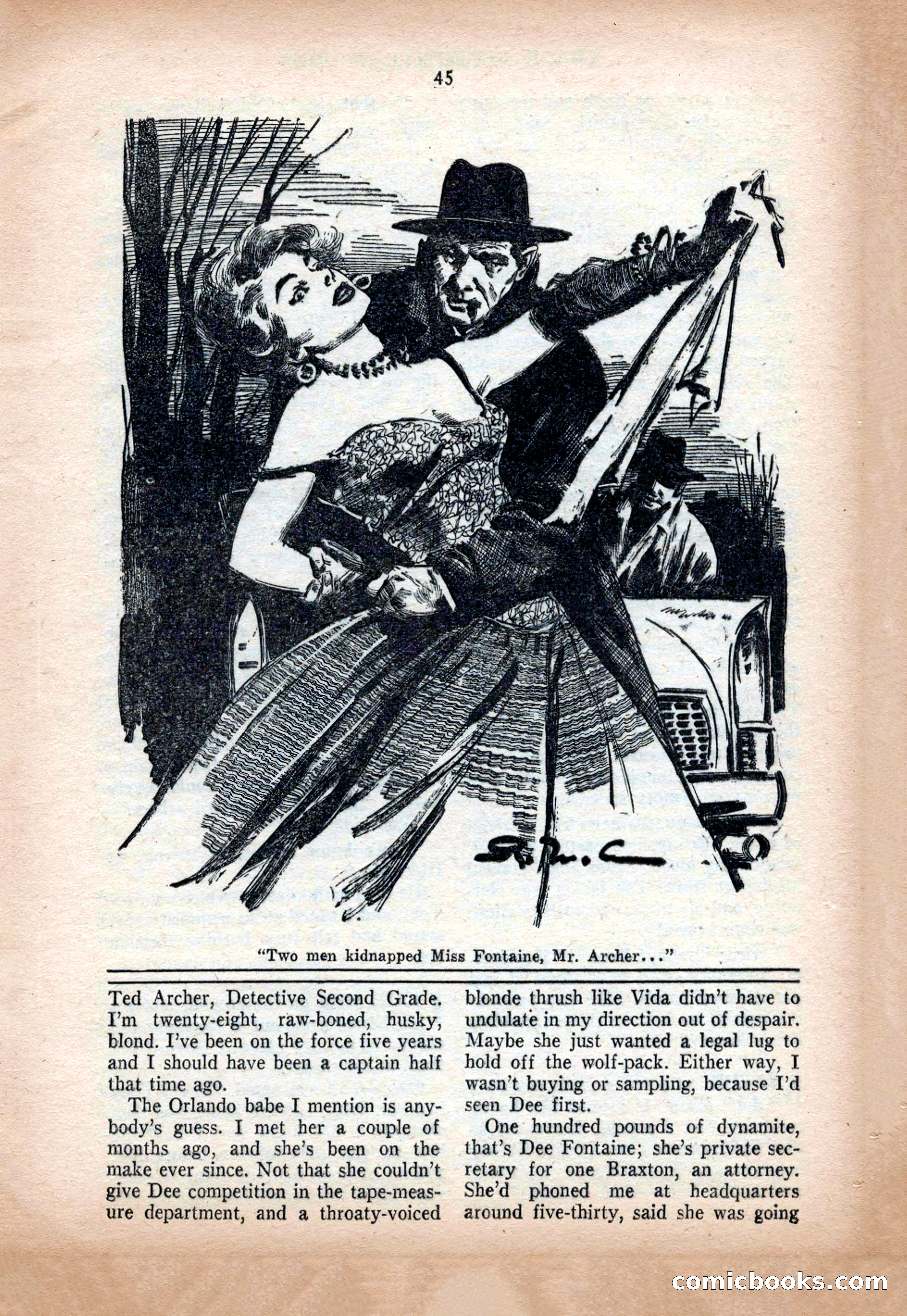 Crack Detective and Mystery Stories, December 1956 — page 45 of 100
