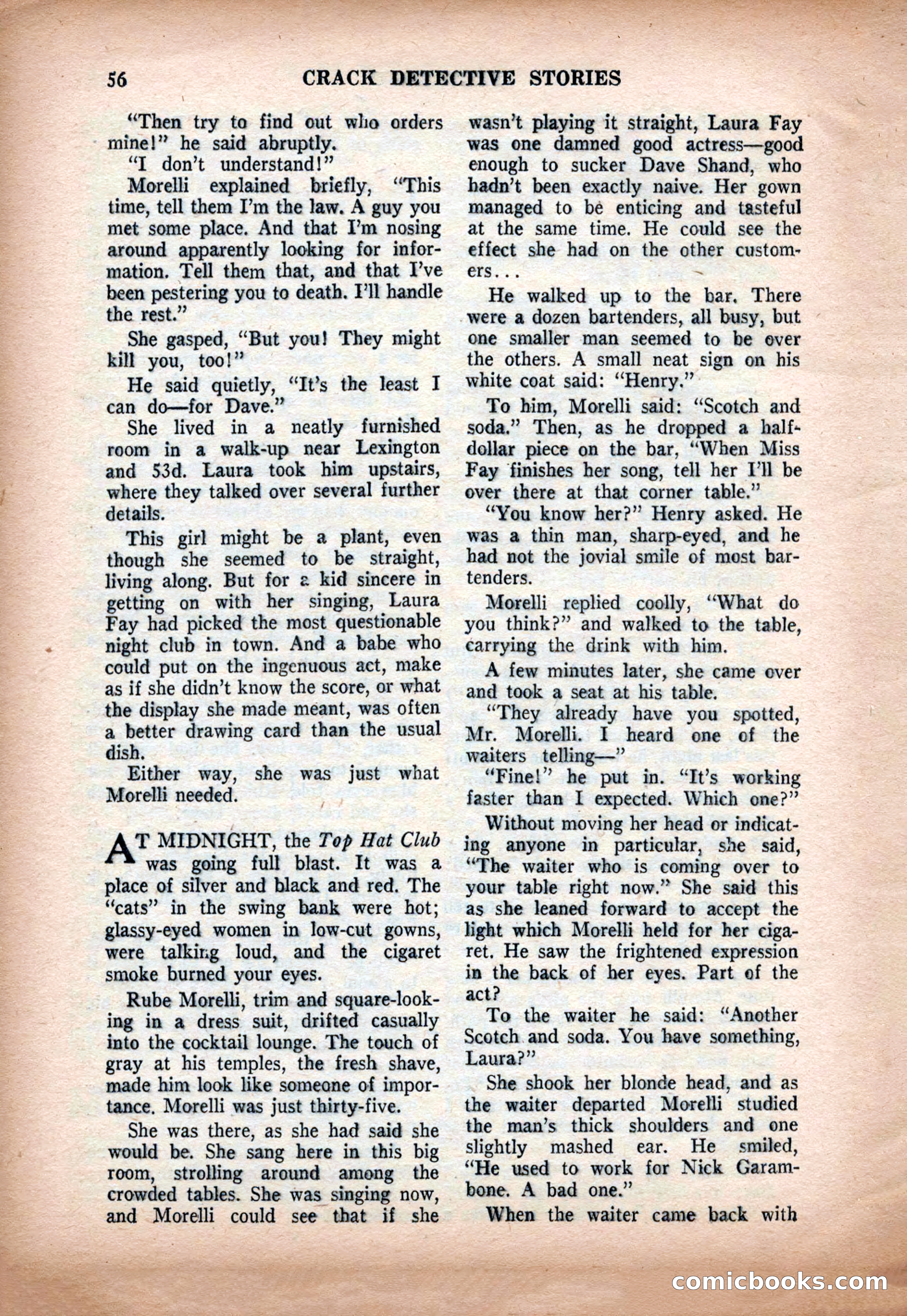 Crack Detective and Mystery Stories, December 1956 — page 56 of 100