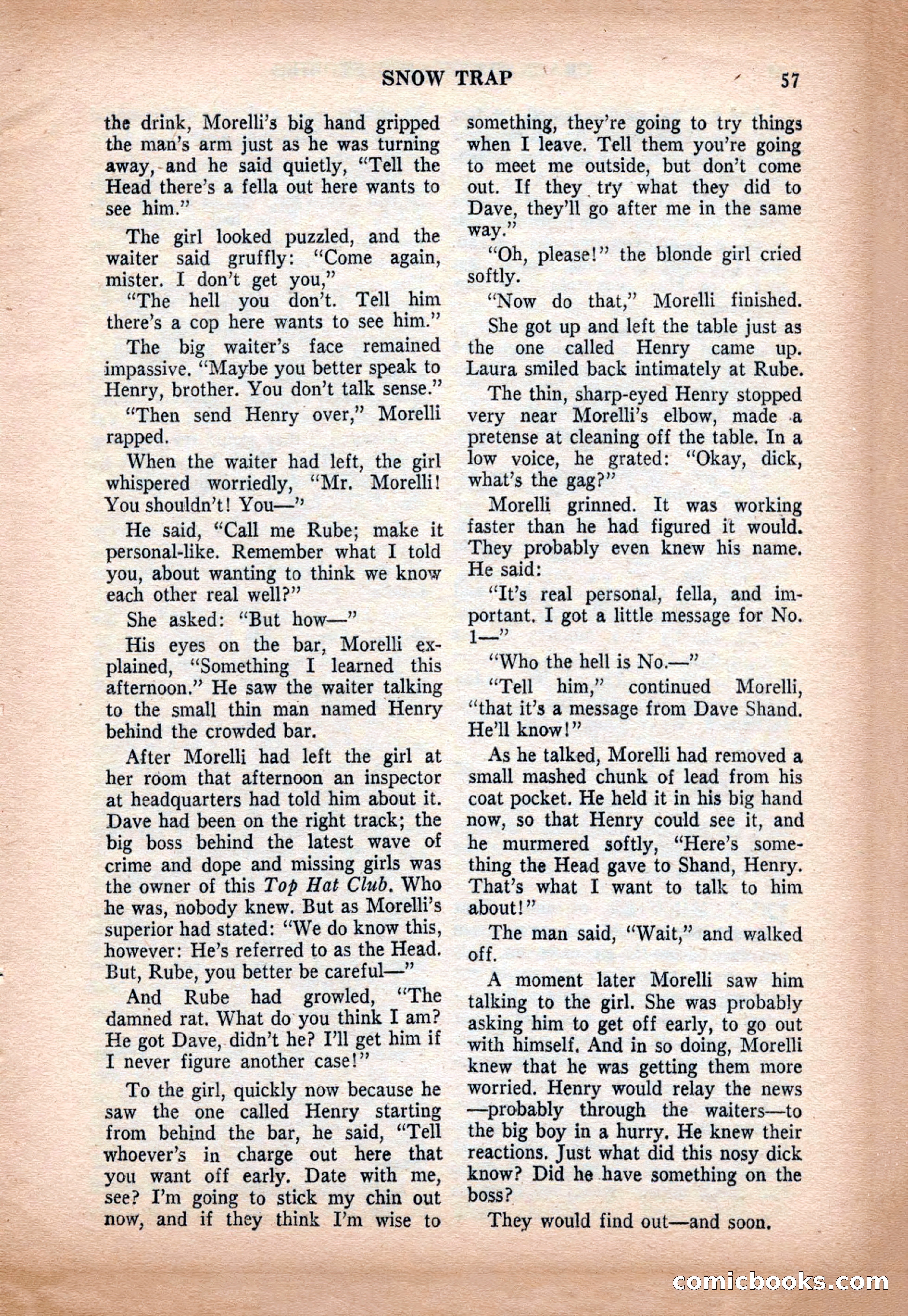 Crack Detective and Mystery Stories, December 1956 — page 57 of 100