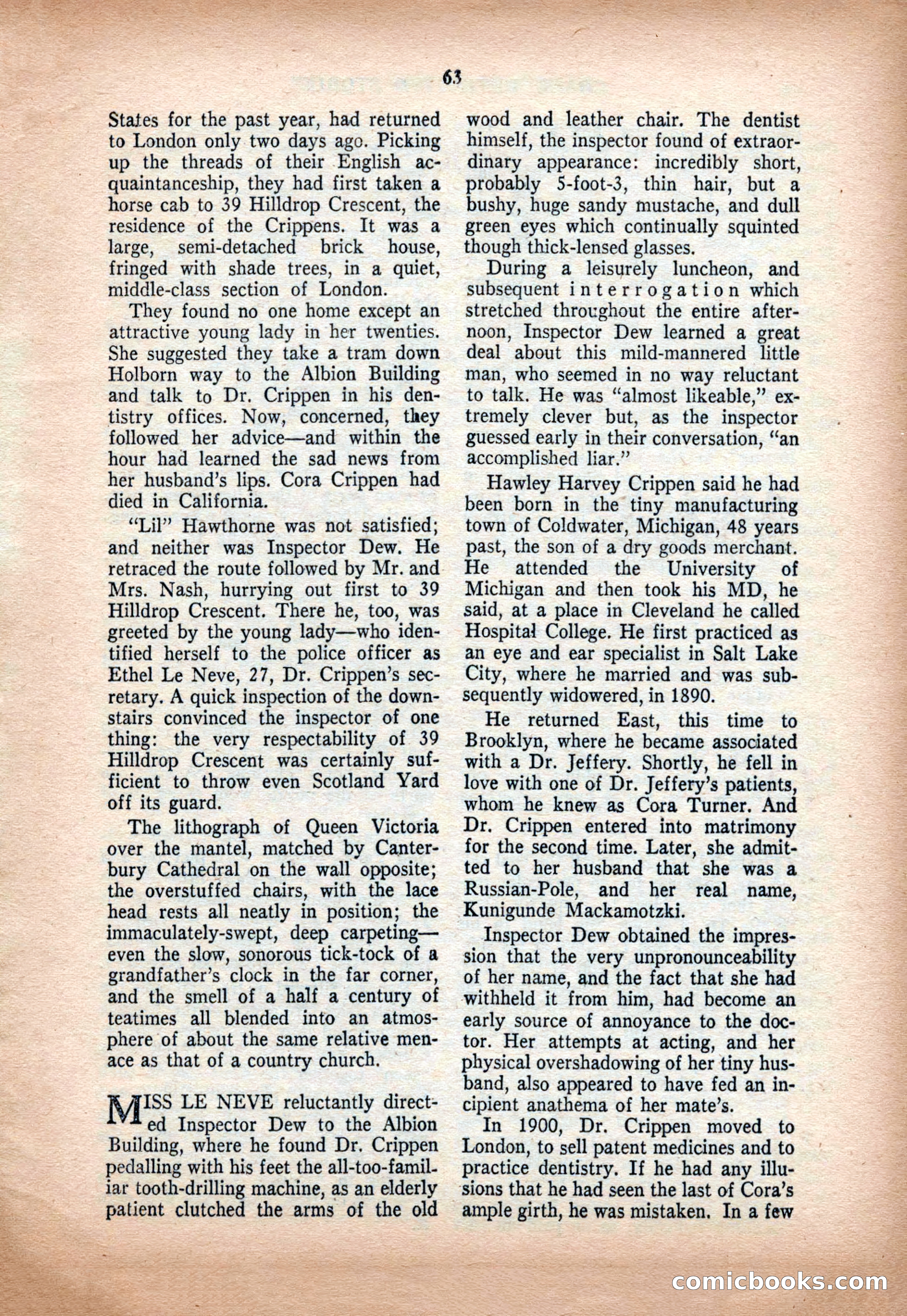 Crack Detective and Mystery Stories, December 1956 — page 63 of 100