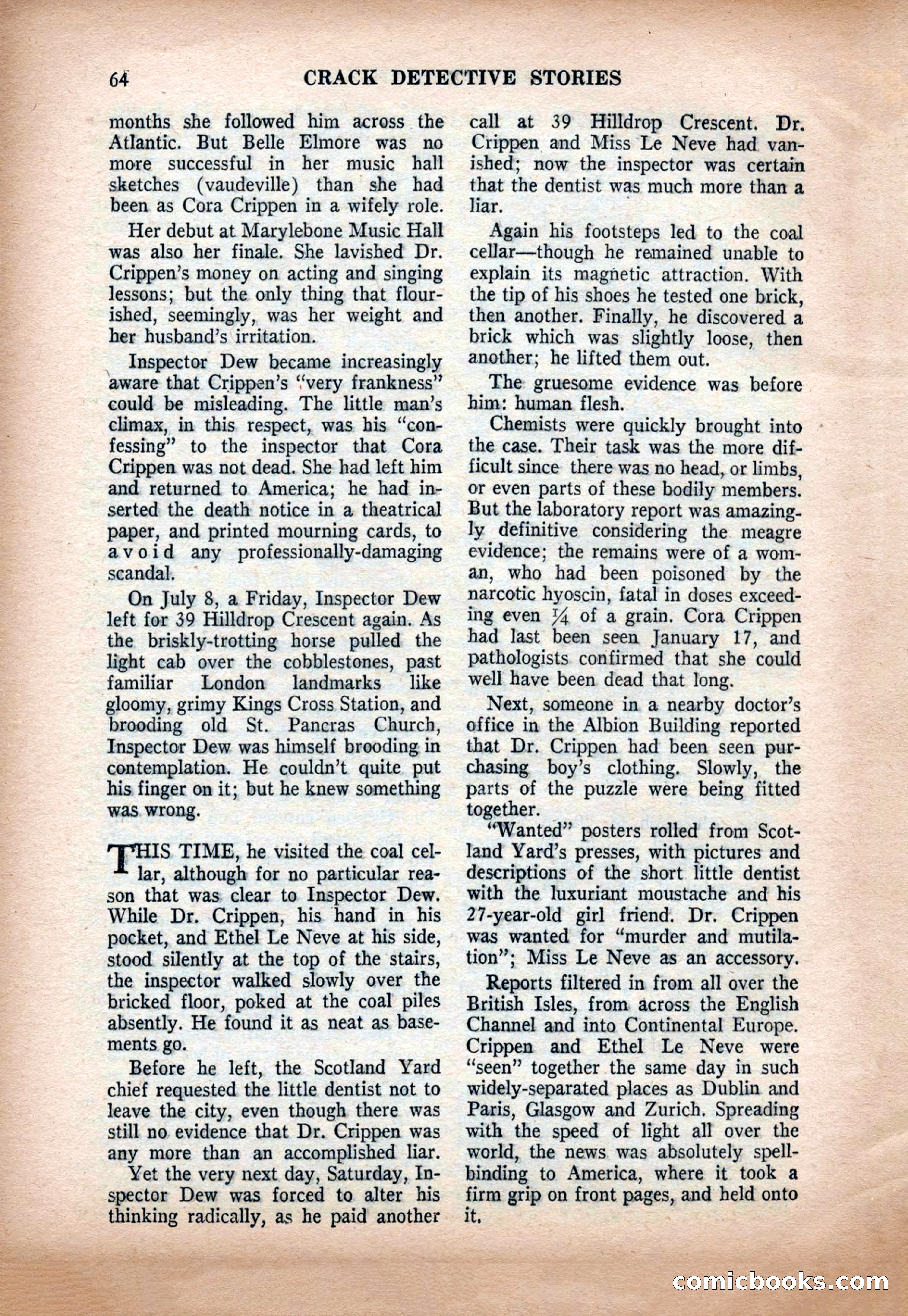 Crack Detective and Mystery Stories, December 1956 — page 64 of 100