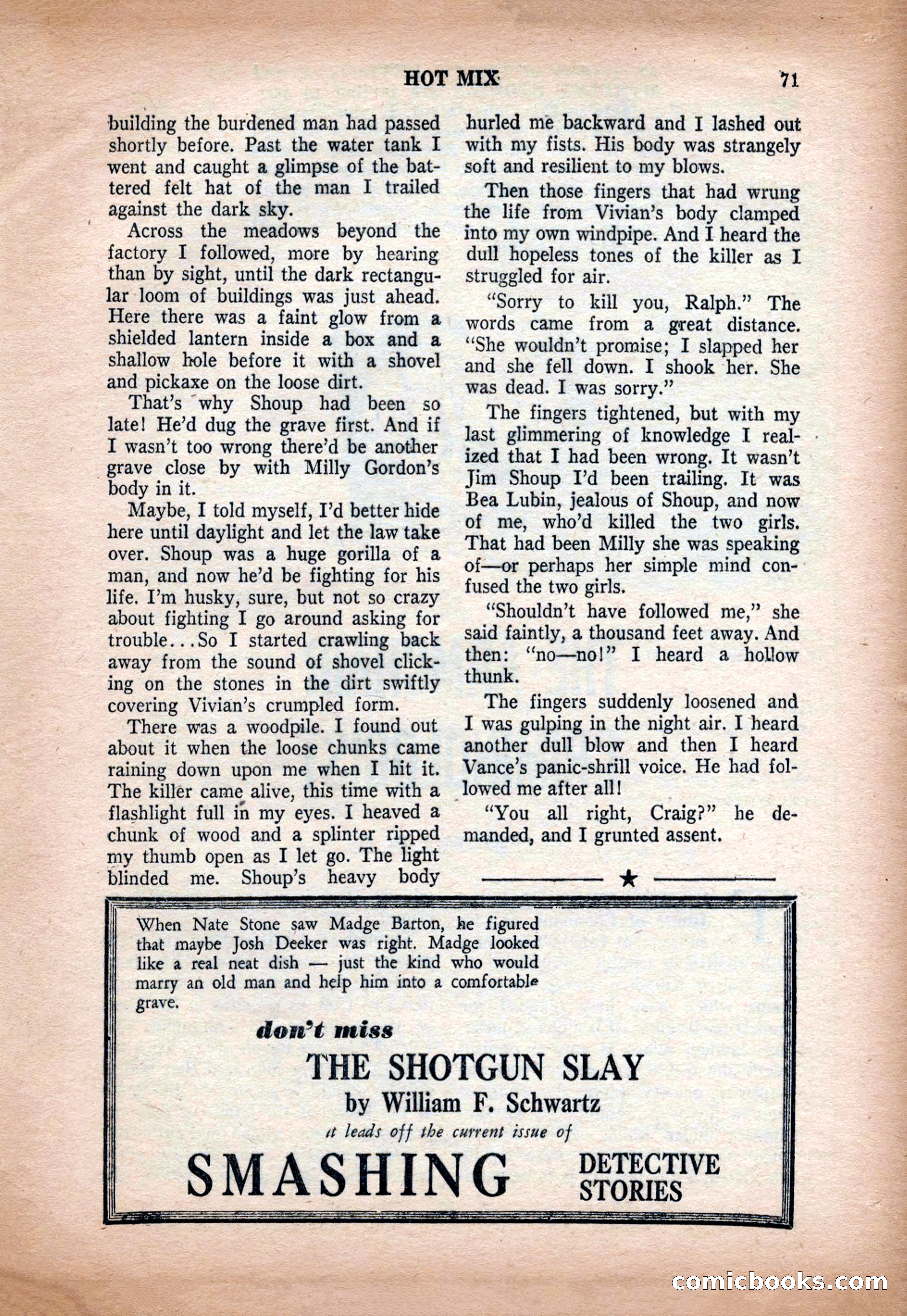 Crack Detective and Mystery Stories, December 1956 — page 71 of 100