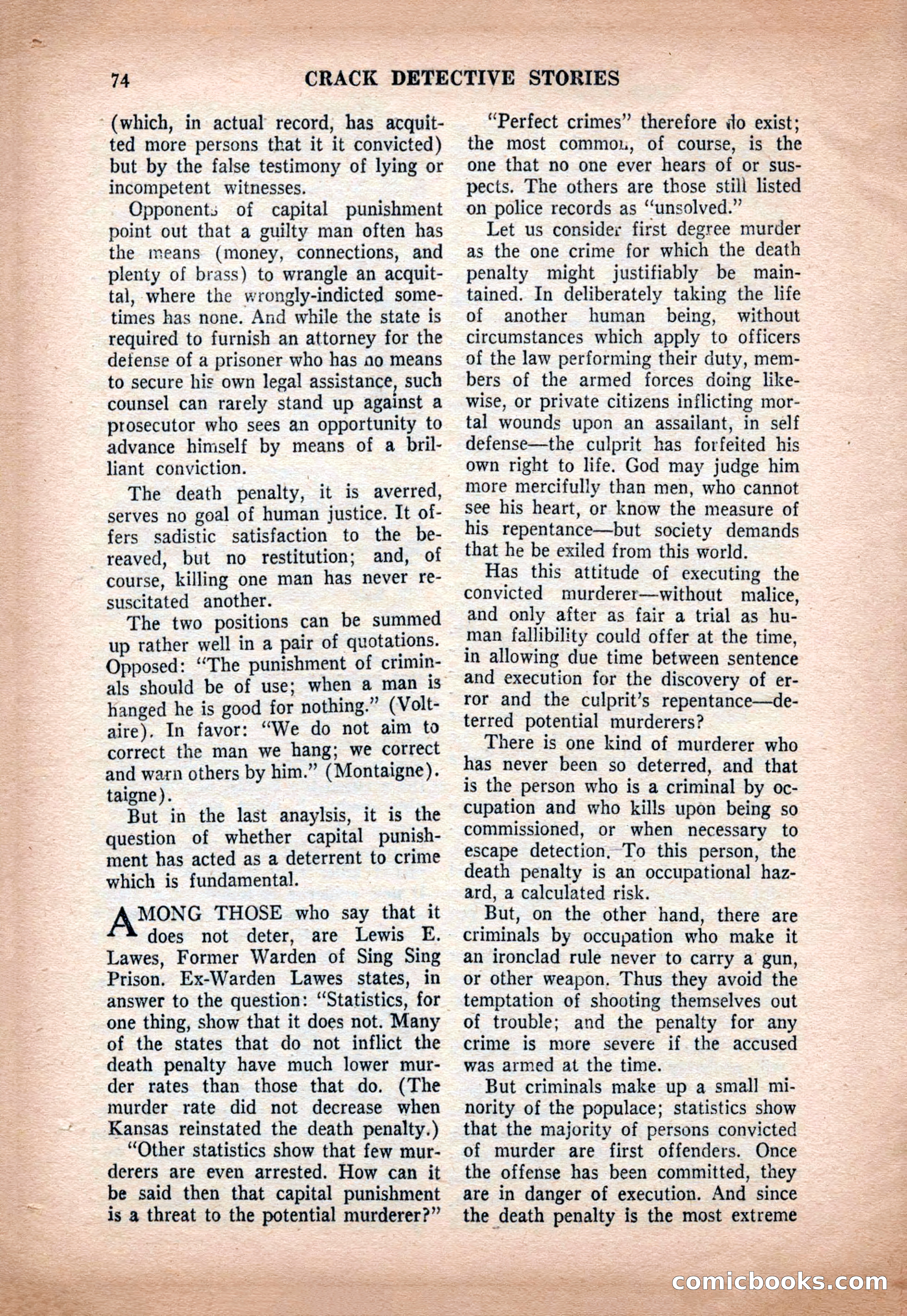 Crack Detective and Mystery Stories, December 1956 — page 74 of 100