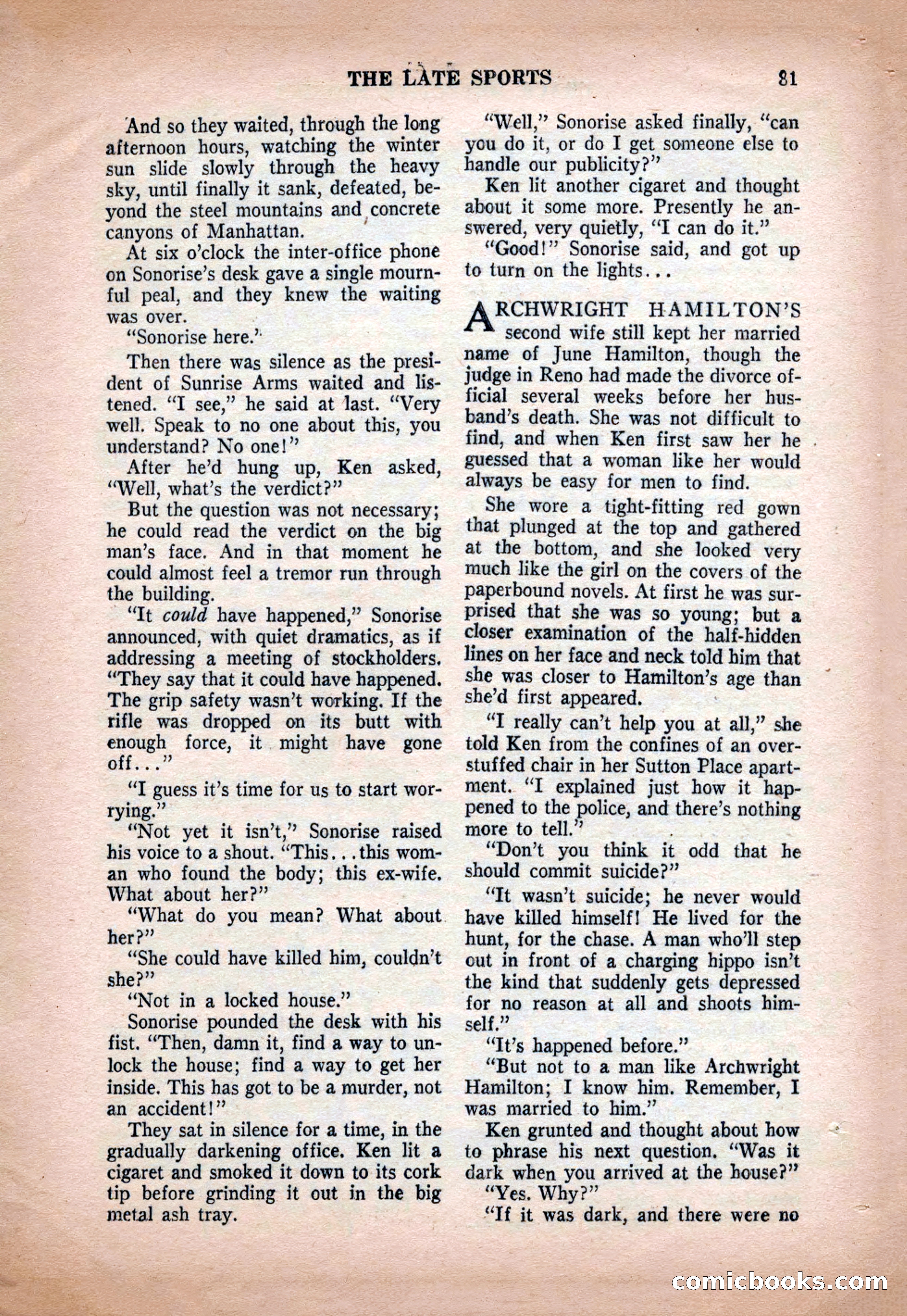 Crack Detective and Mystery Stories, December 1956 — page 81 of 100