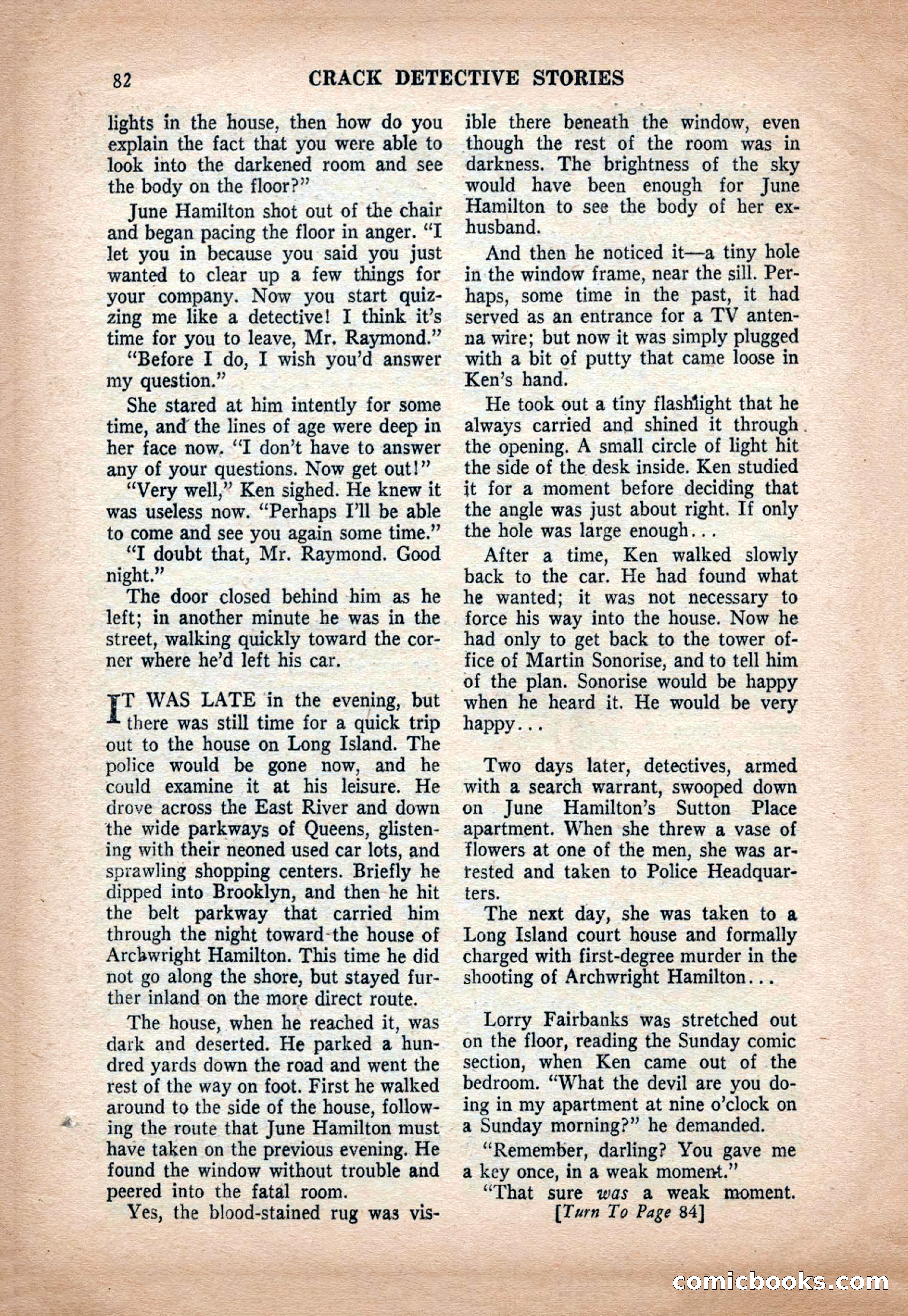 Crack Detective and Mystery Stories, December 1956 — page 82 of 100