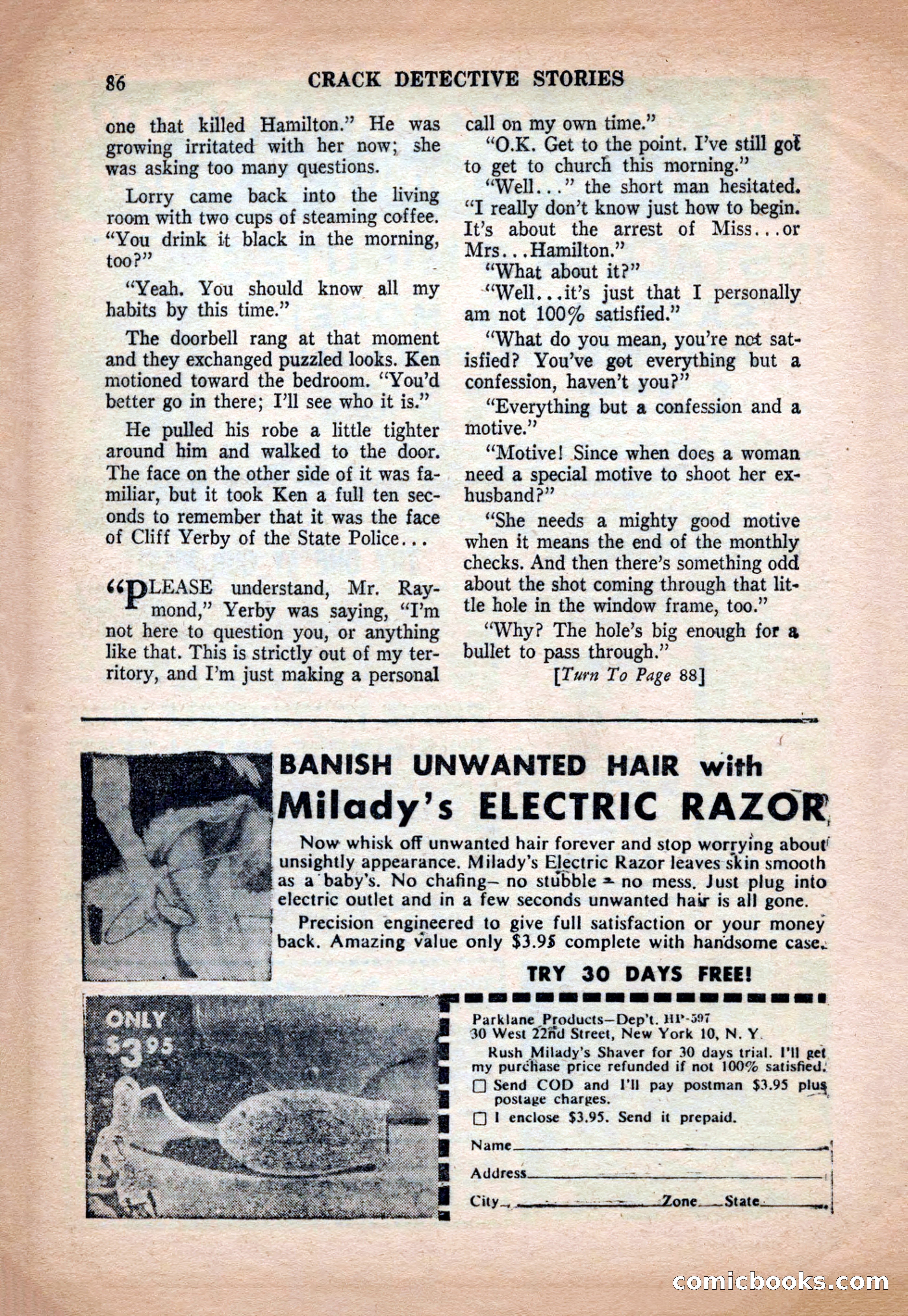 Crack Detective and Mystery Stories, December 1956 — page 86 of 100
