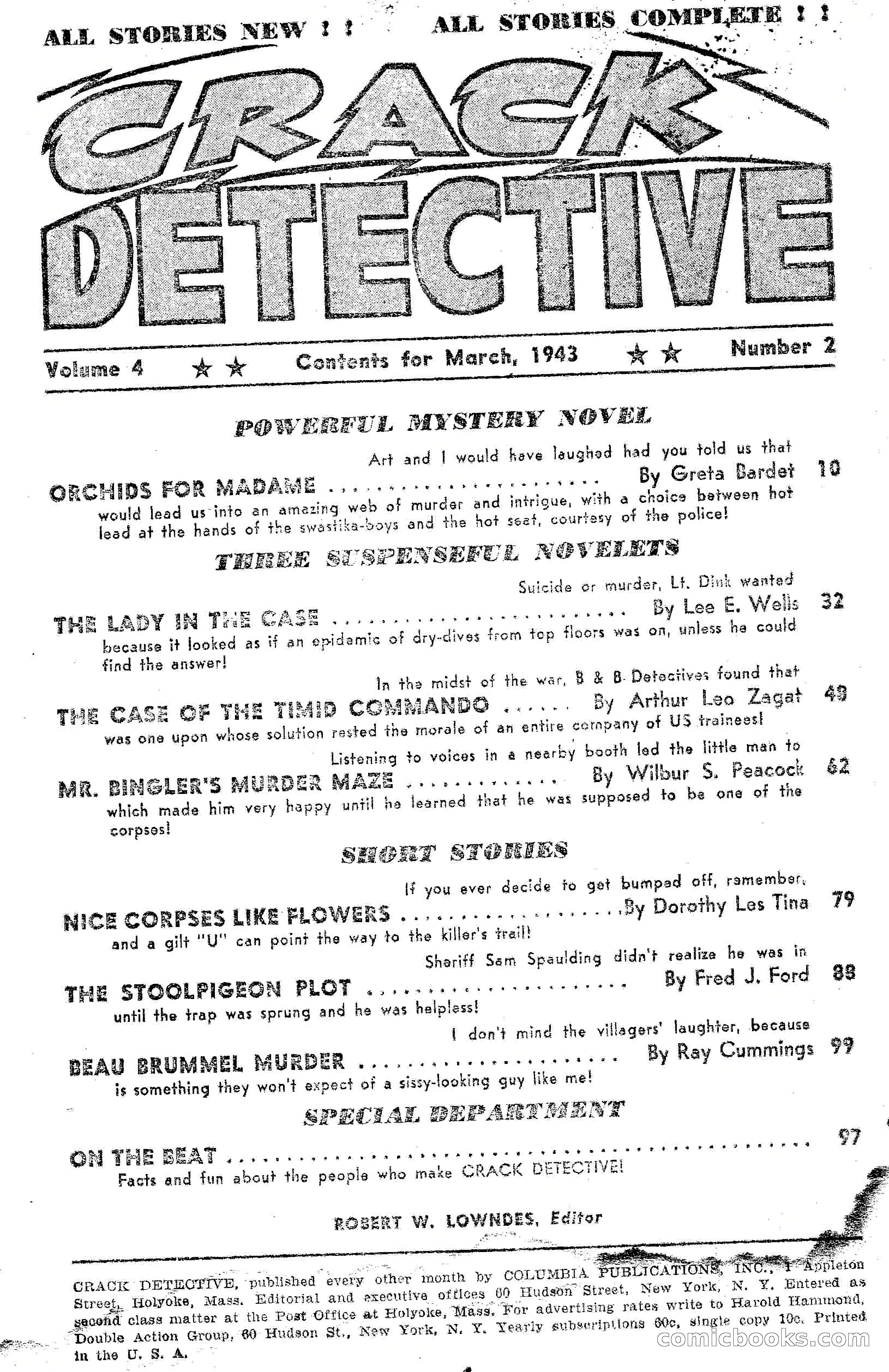 Crack Detective Magazine, Vol. 4, No. 2 — page 4 of 116