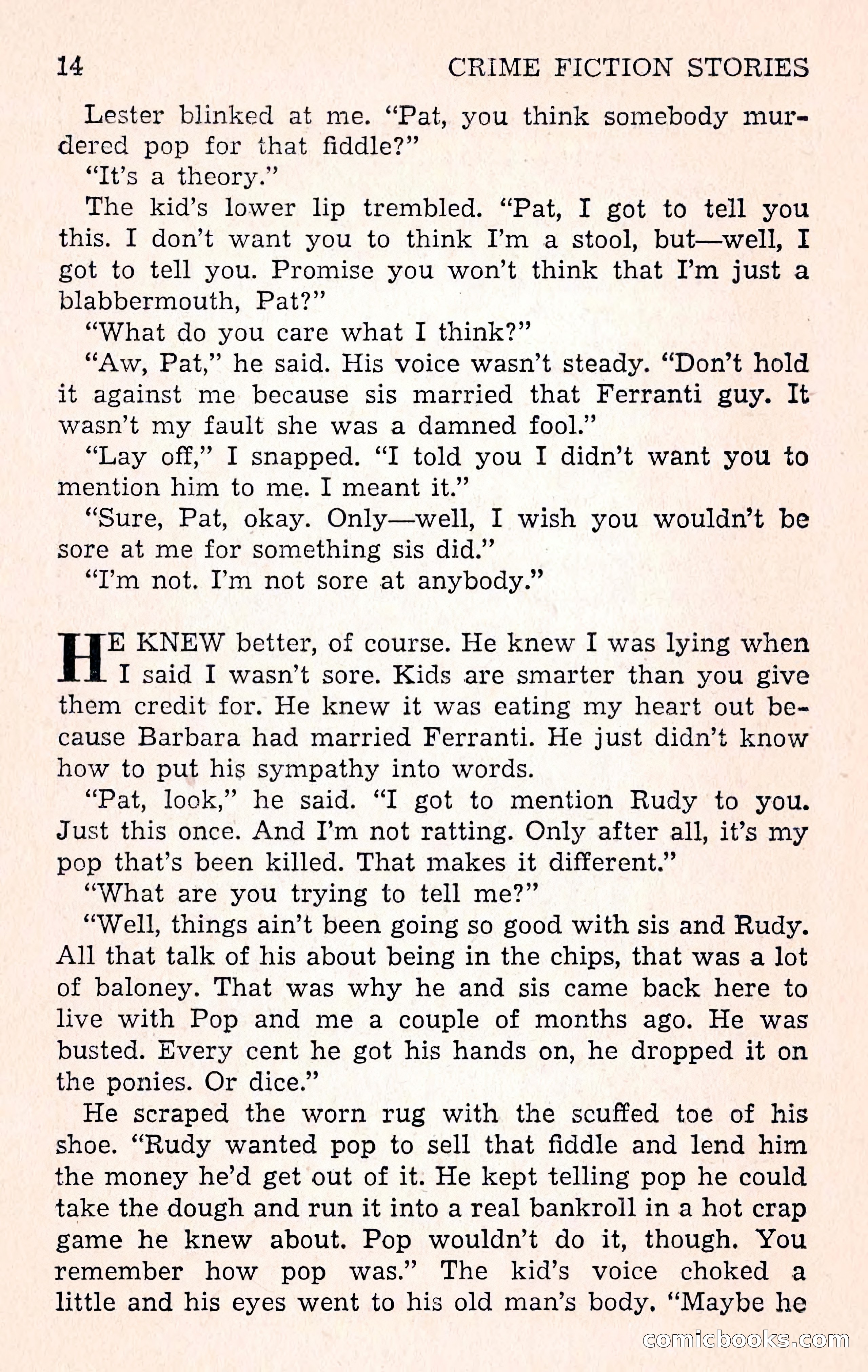 Crime Fiction Stories, December 1950 — page 14 of 101