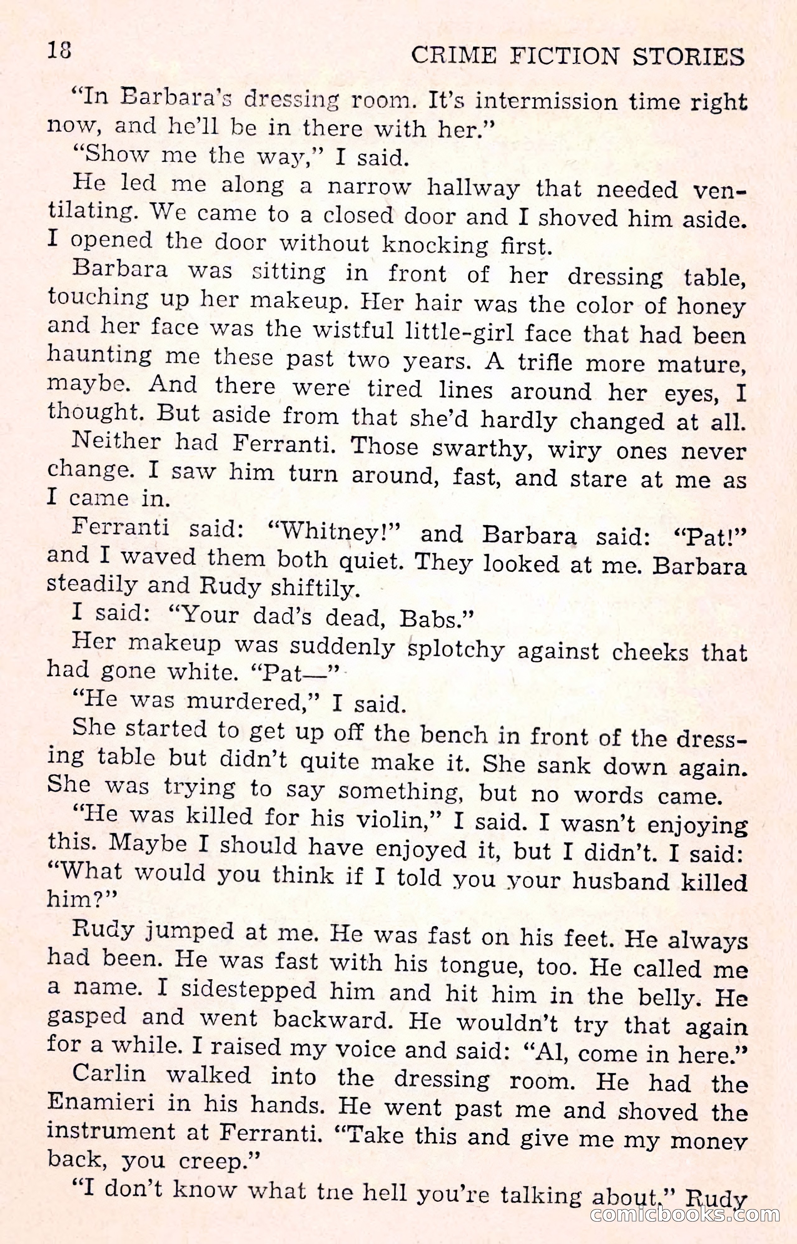 Crime Fiction Stories, December 1950 — page 18 of 101