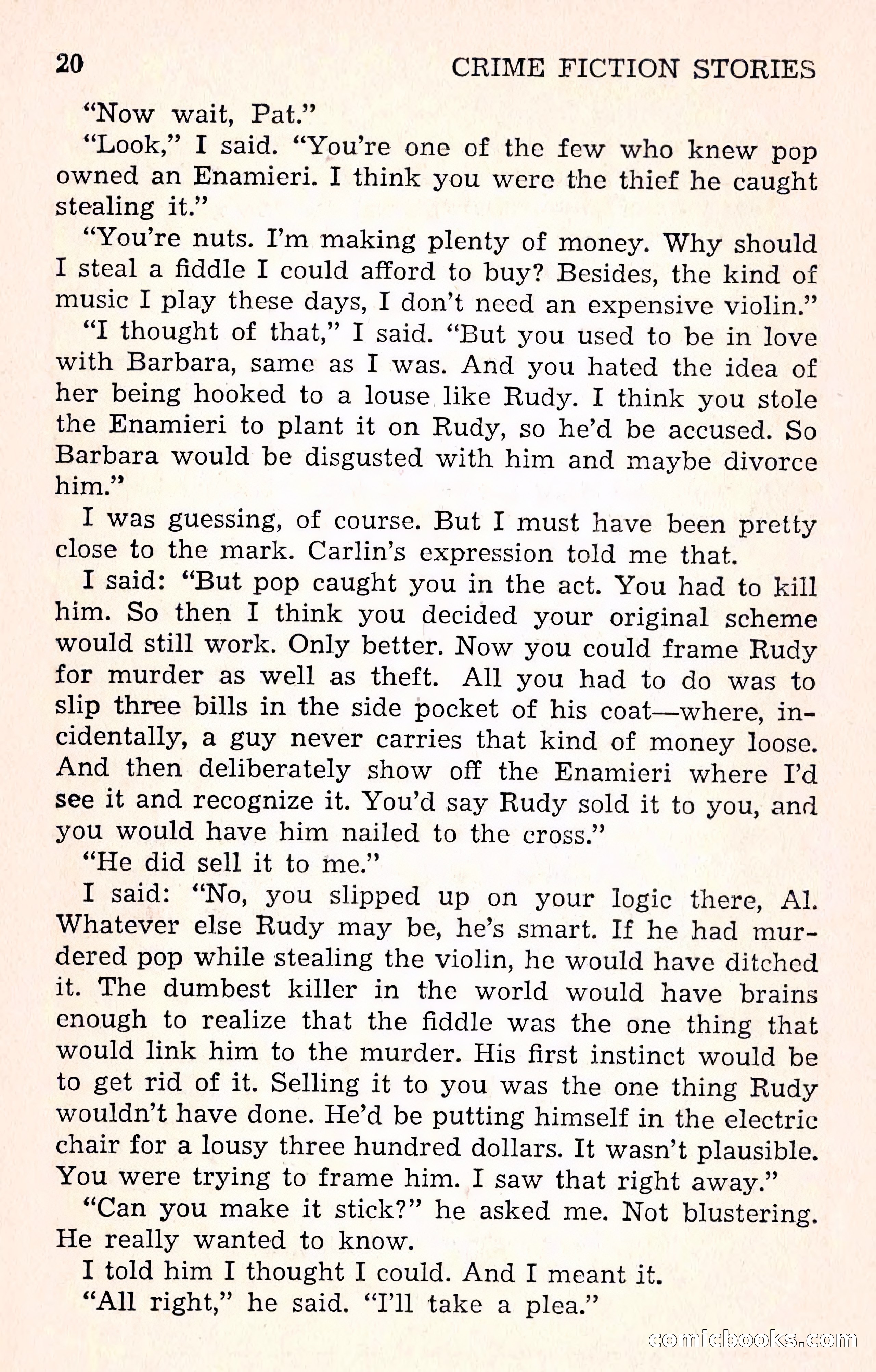 Crime Fiction Stories, December 1950 — page 20 of 101