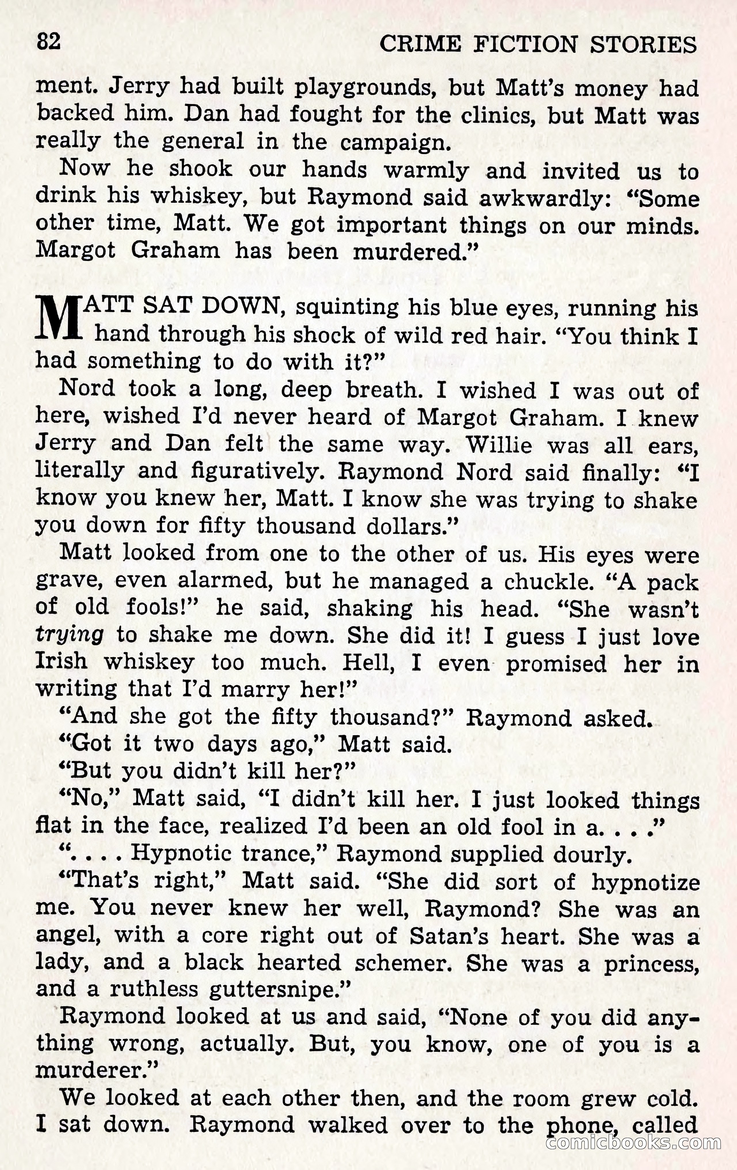Crime Fiction Stories, December 1950 — page 82 of 101