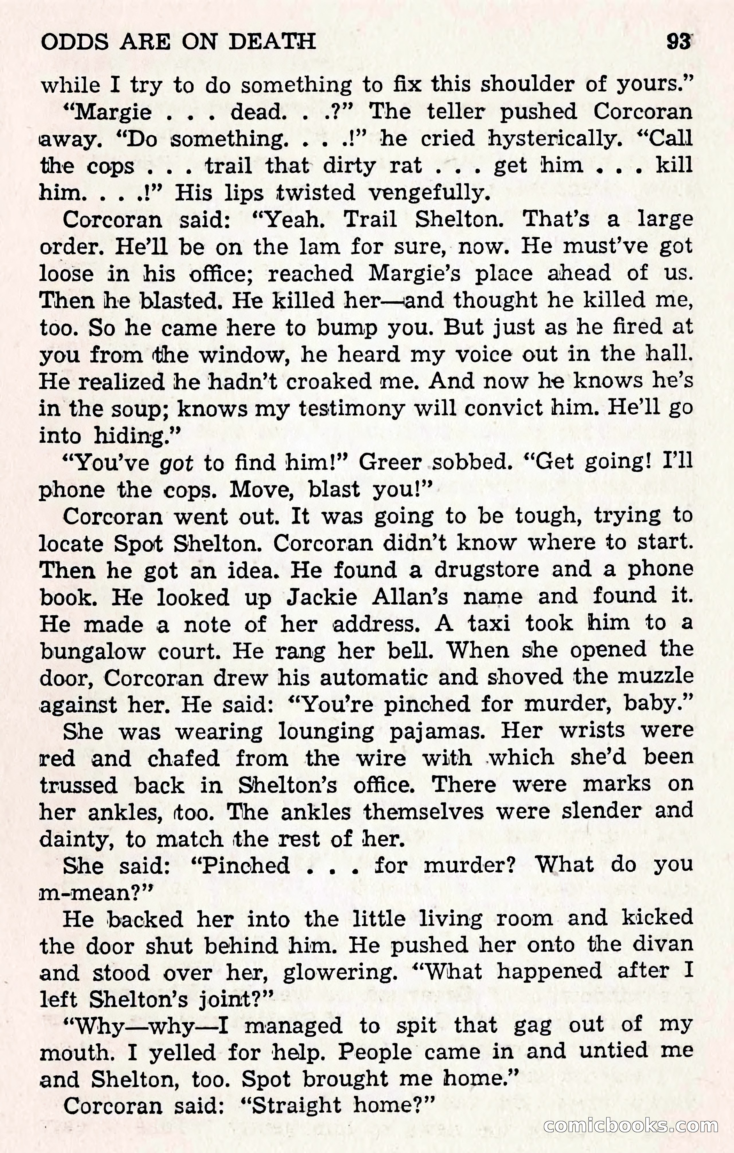 Crime Fiction Stories, December 1950 — page 93 of 101