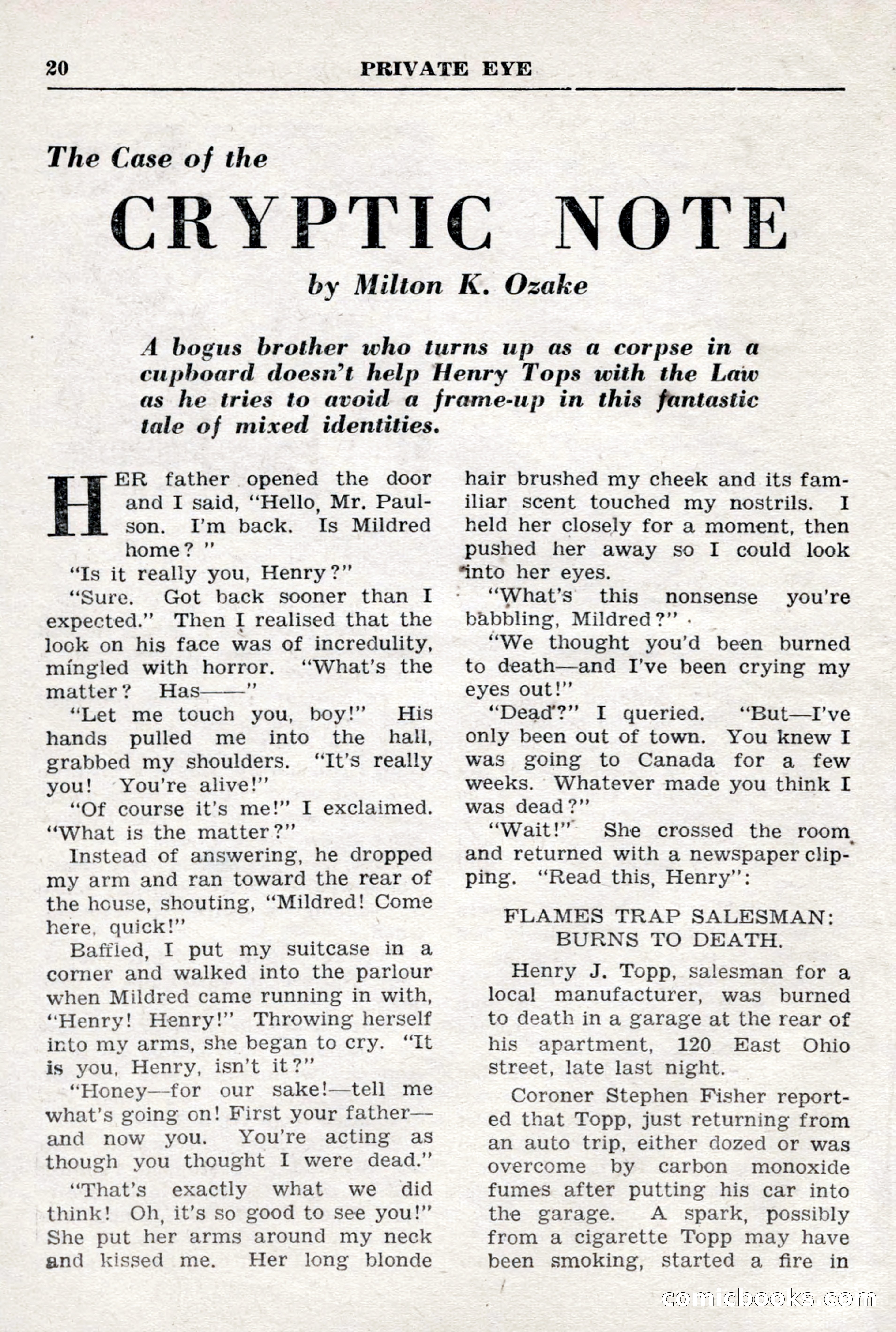 Crime Story Magazine, No. 4 — page 20 of 68